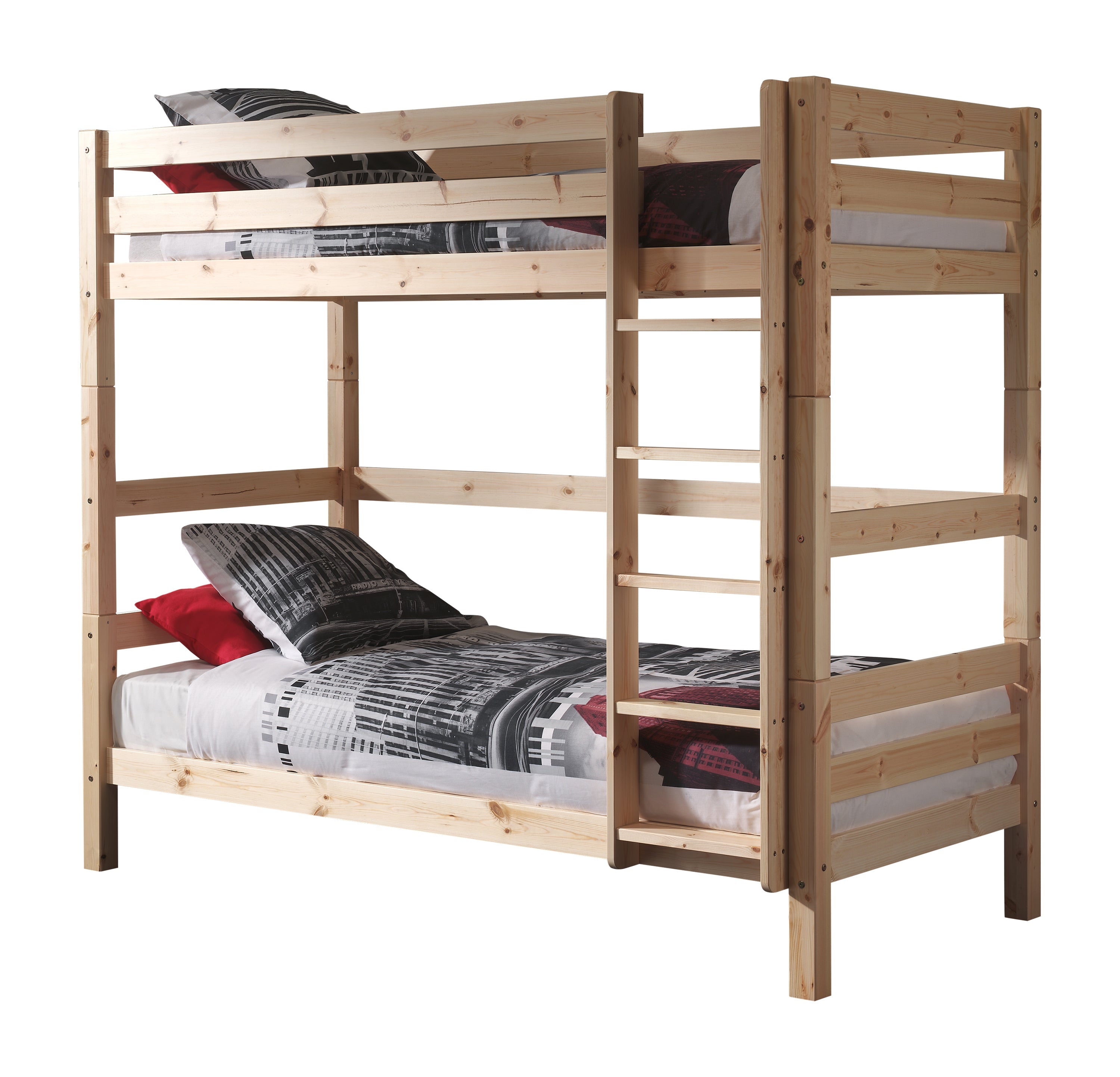 Vipack Pino Kids Bunk Bed - 180cm Height - Natural Wood
