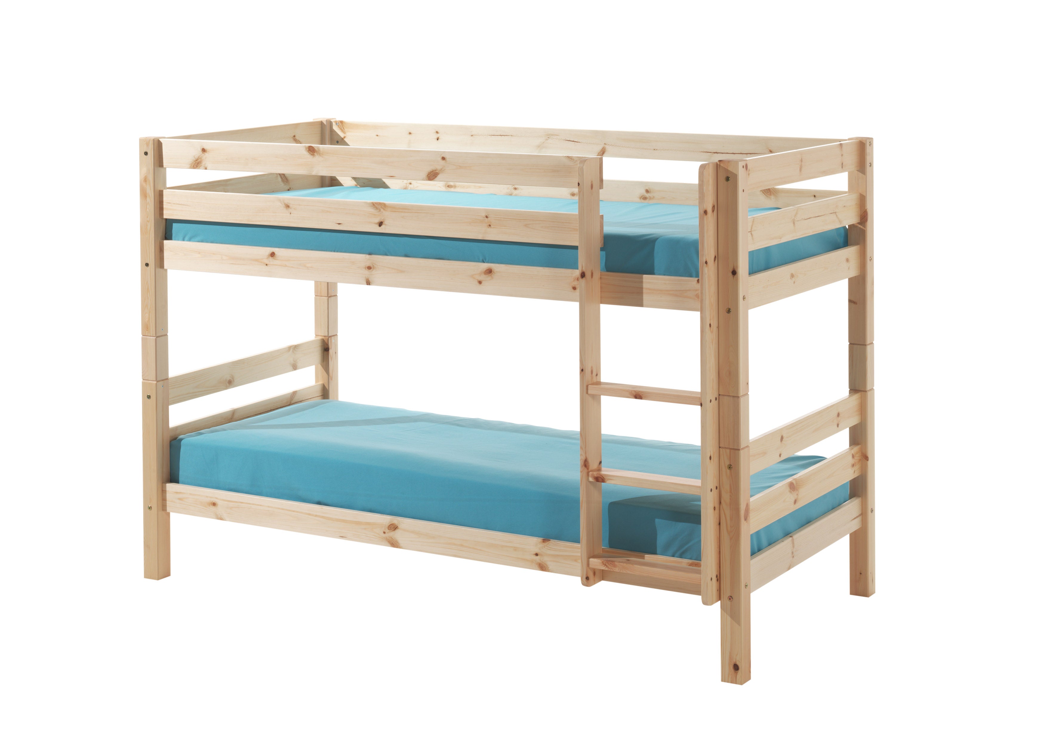 Vipack Pino Kids Bunk Bed 140cm Height - Natural Wood