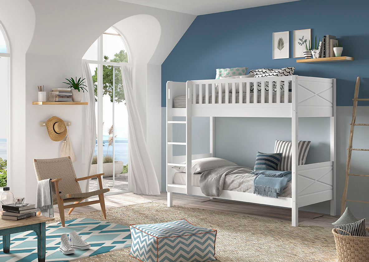 Vipack Scott Bunk Bed - 175cm Height - White