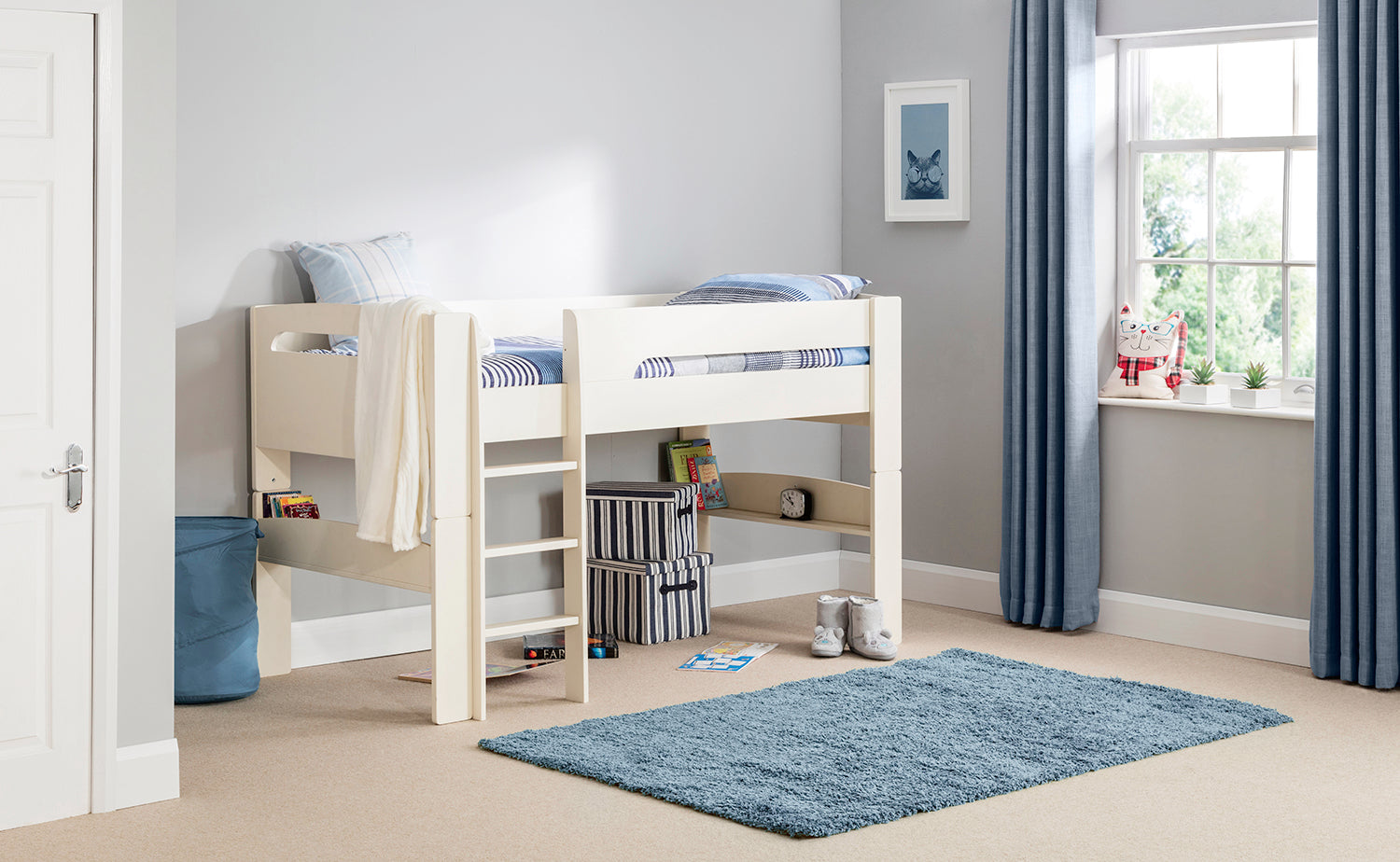 Julian Bowen Pluto Midsleeper Bed - White