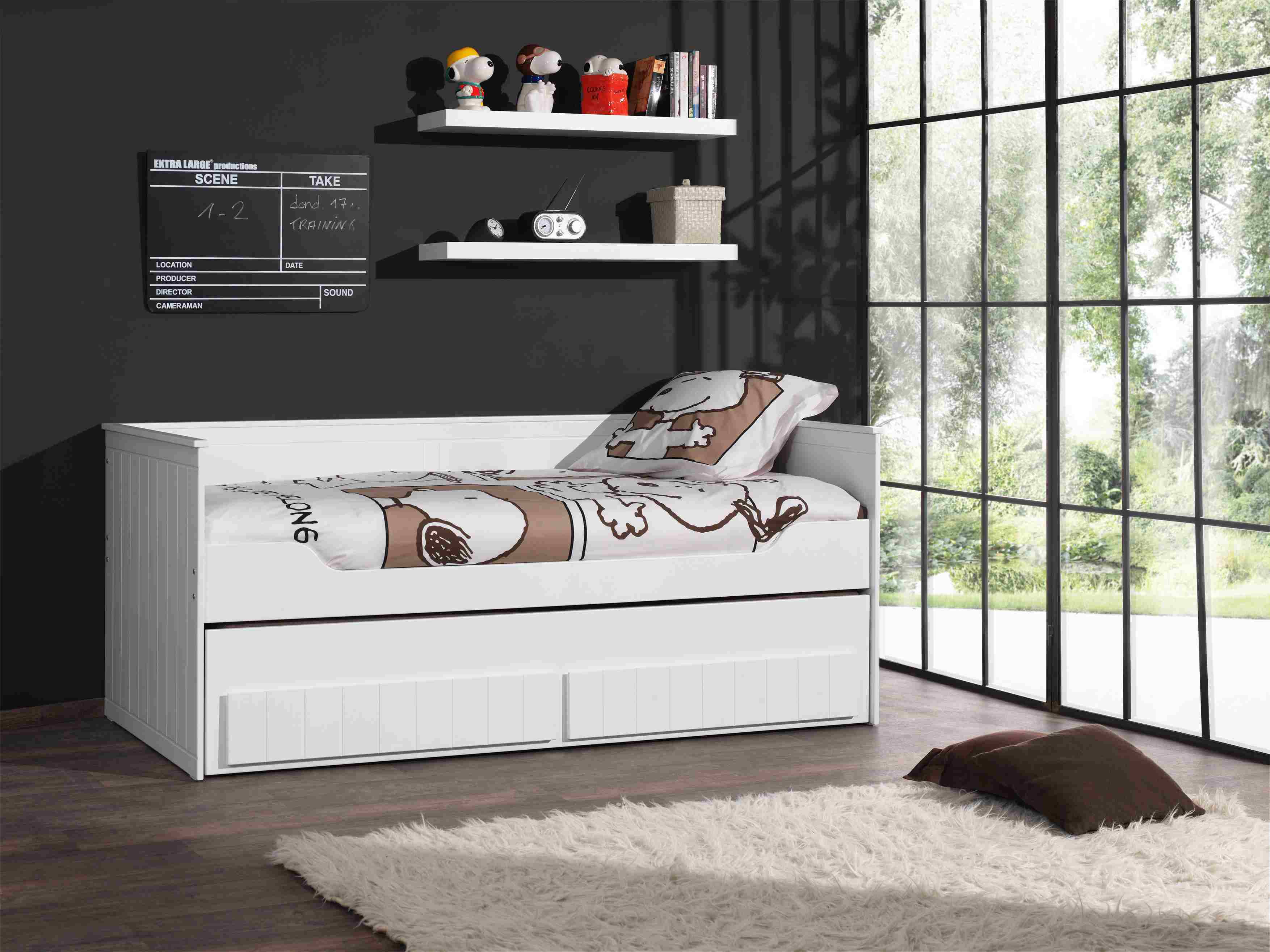 Vipack Robin Kids Cabin Bed with Trundle & Storage - White