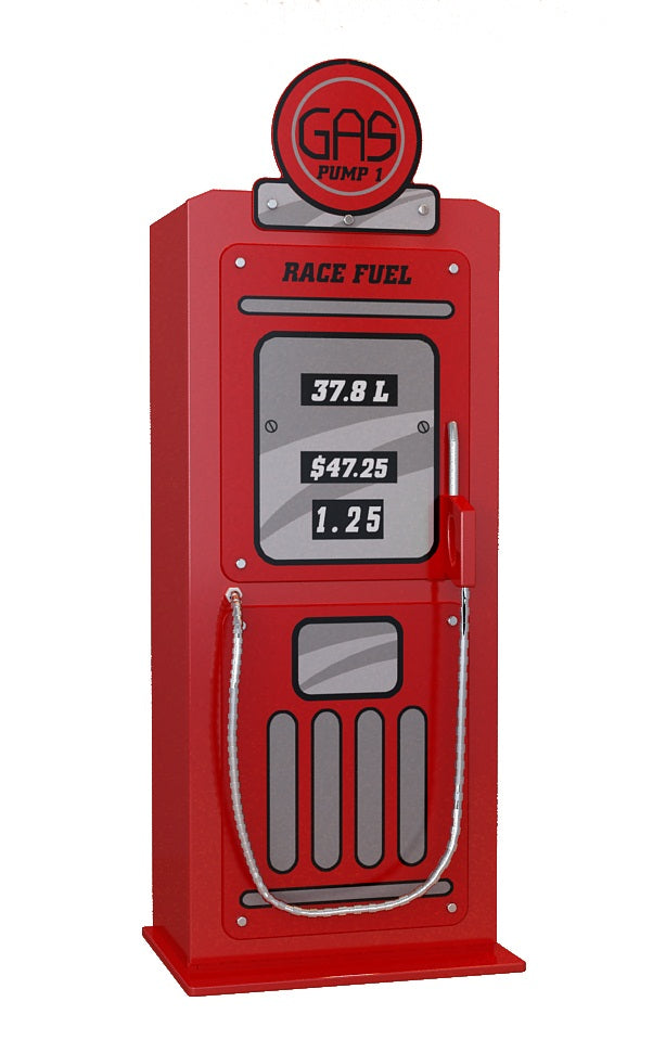 Vipack Toddlers Fire Truck With Gas Pump Cupboard - Red