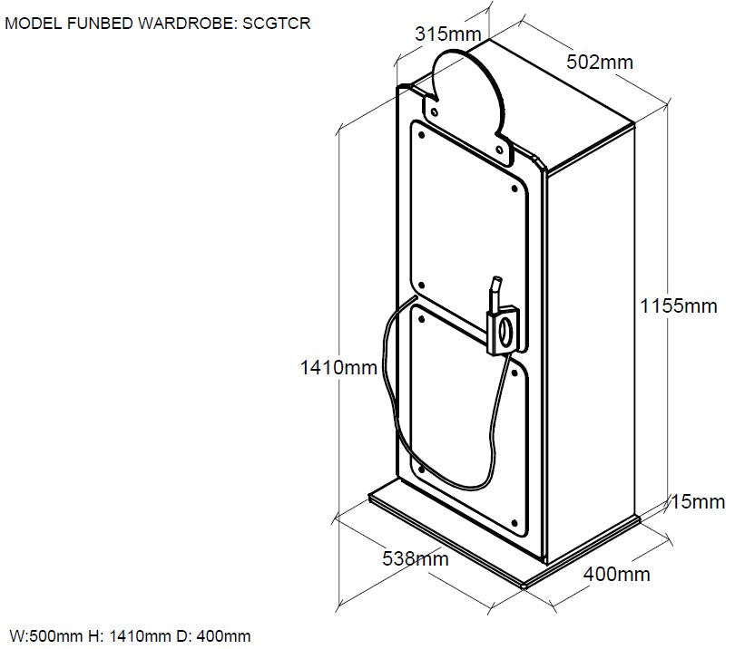 Vipack Toddlers Fire Truck With Gas Pump Cupboard - Red