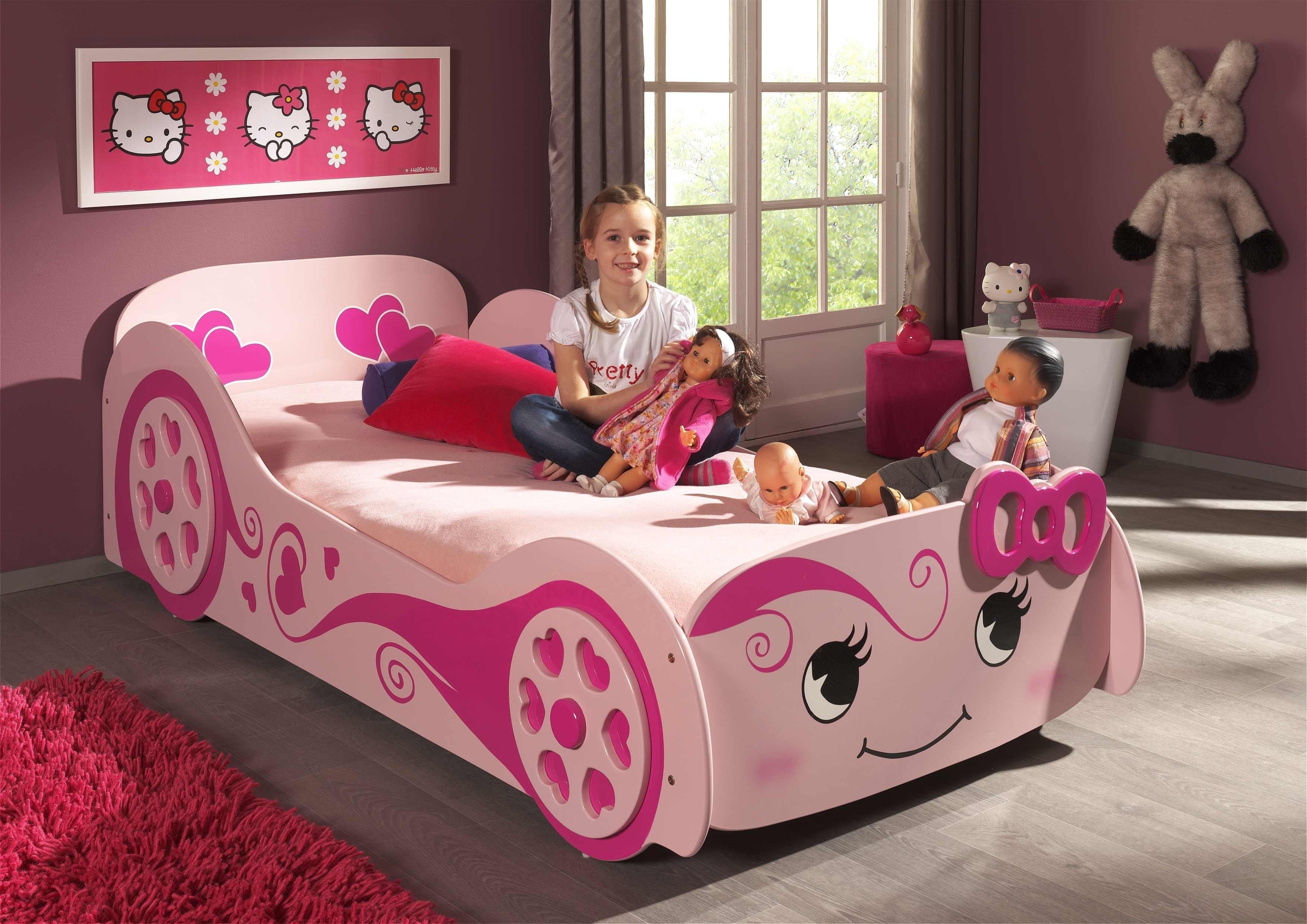 Vipack Pinky Love Car Kid Single Bed - Pink