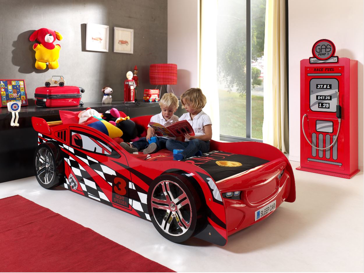 Vipack Night Speeder Kids Car Bed - Red