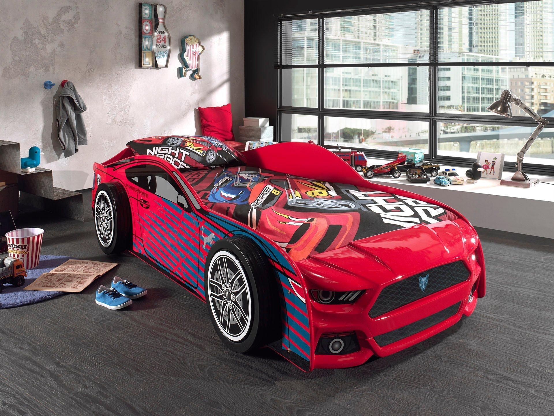 Vipack Panther Power Kids Car Bed - Red