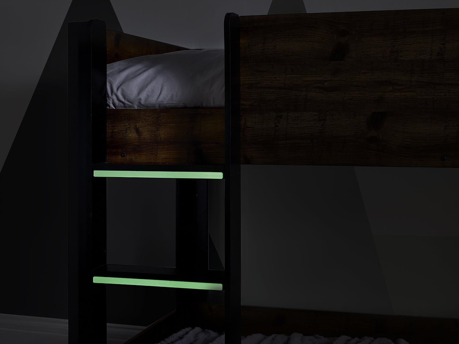 Julian Bowen Solomon Bunk Bed - Rustic And Black