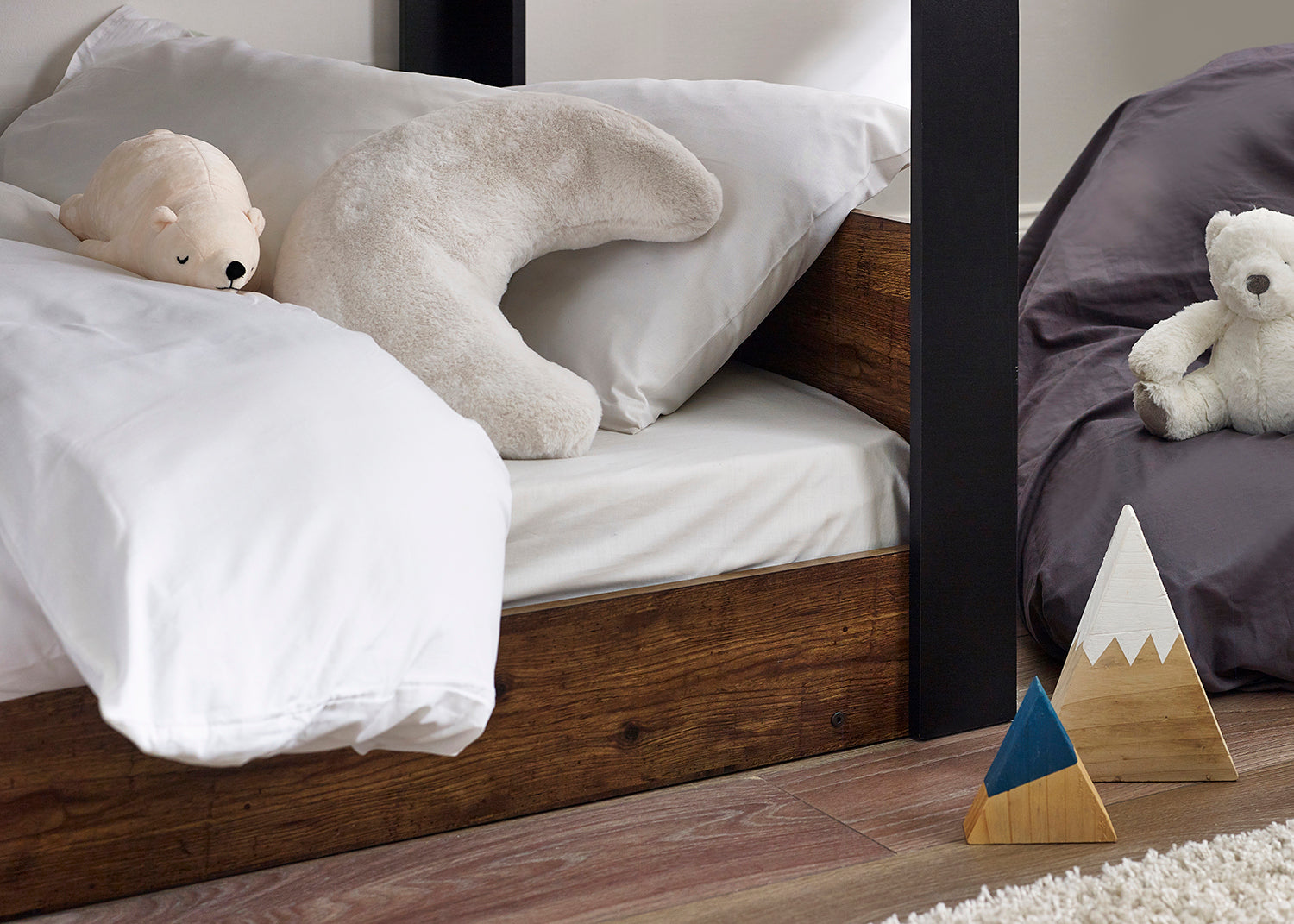 Julian Bowen Solomon Bunk Bed - Rustic And Black