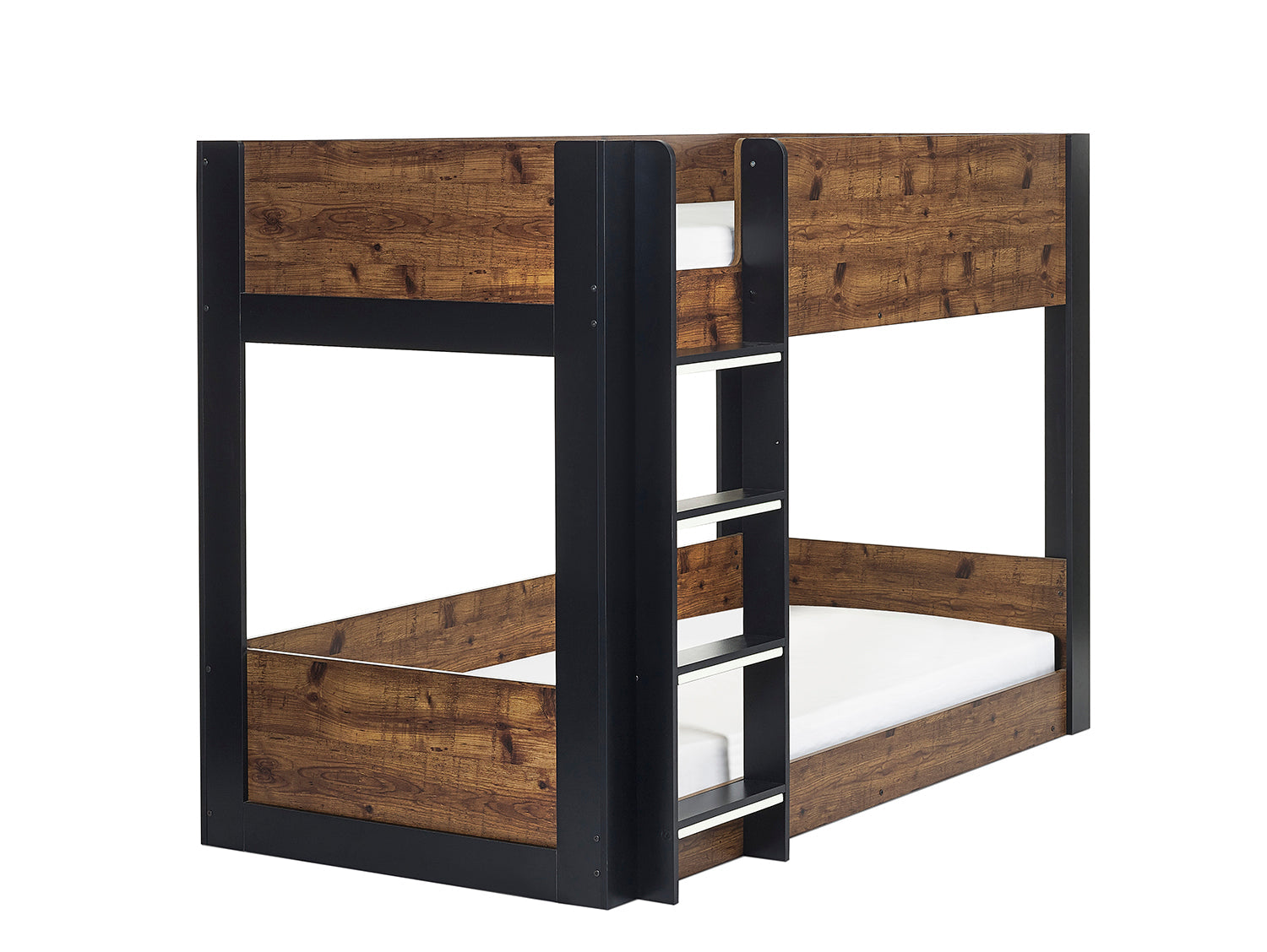 Julian Bowen Solomon Bunk Bed - Rustic And Black