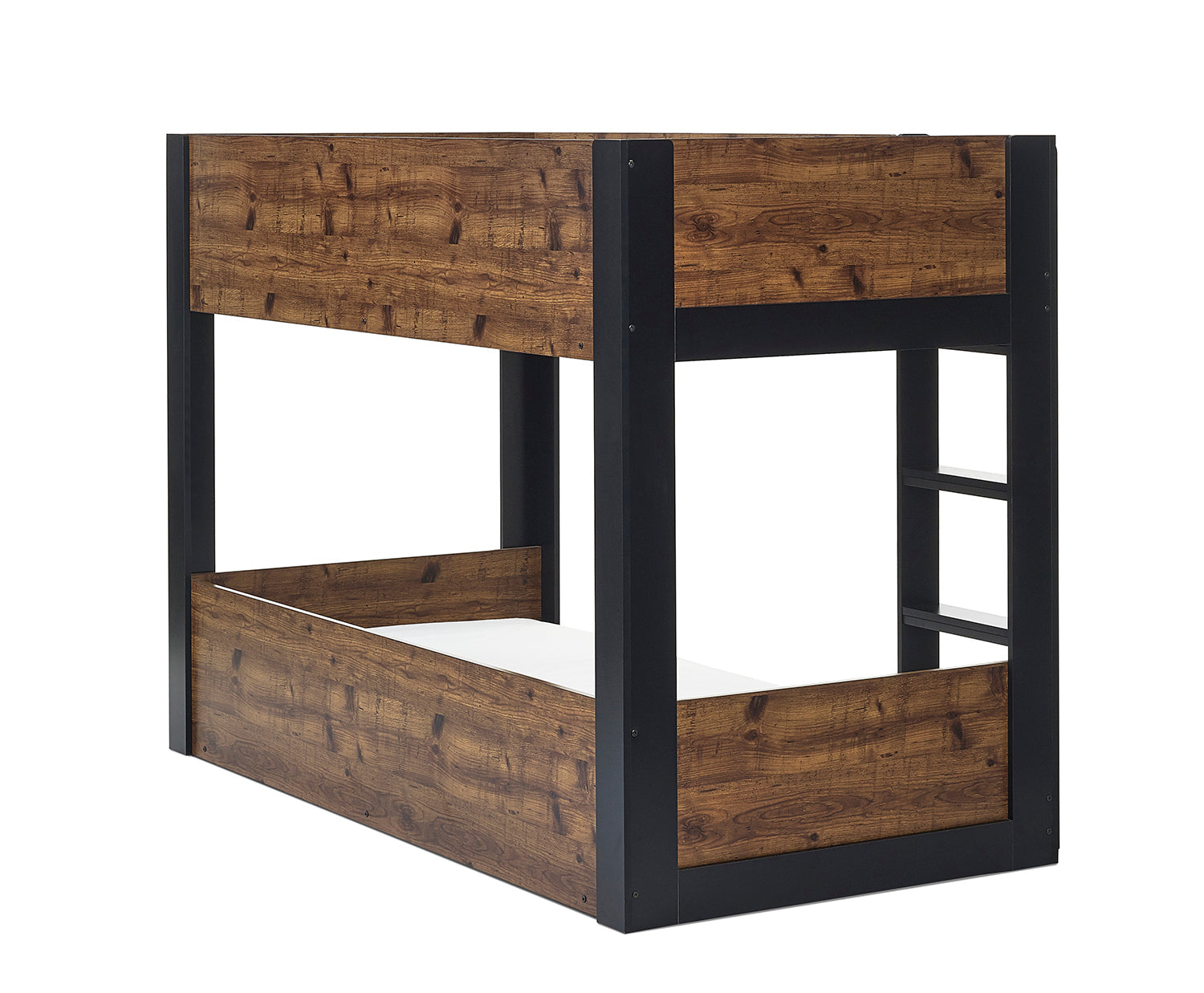 Julian Bowen Solomon Bunk Bed - Rustic And Black