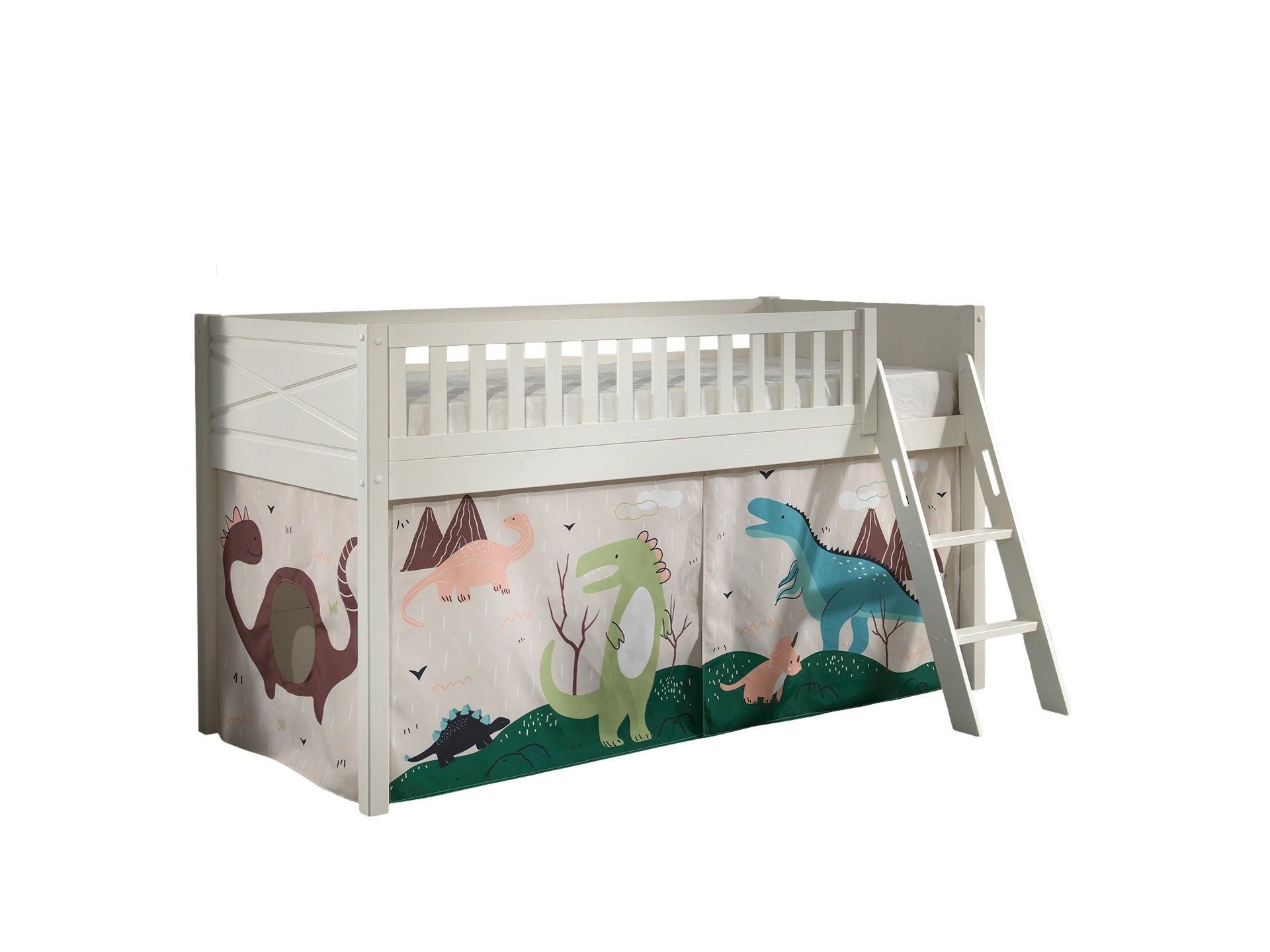 Vipack Scott Mid Sleeper with Ladder - White