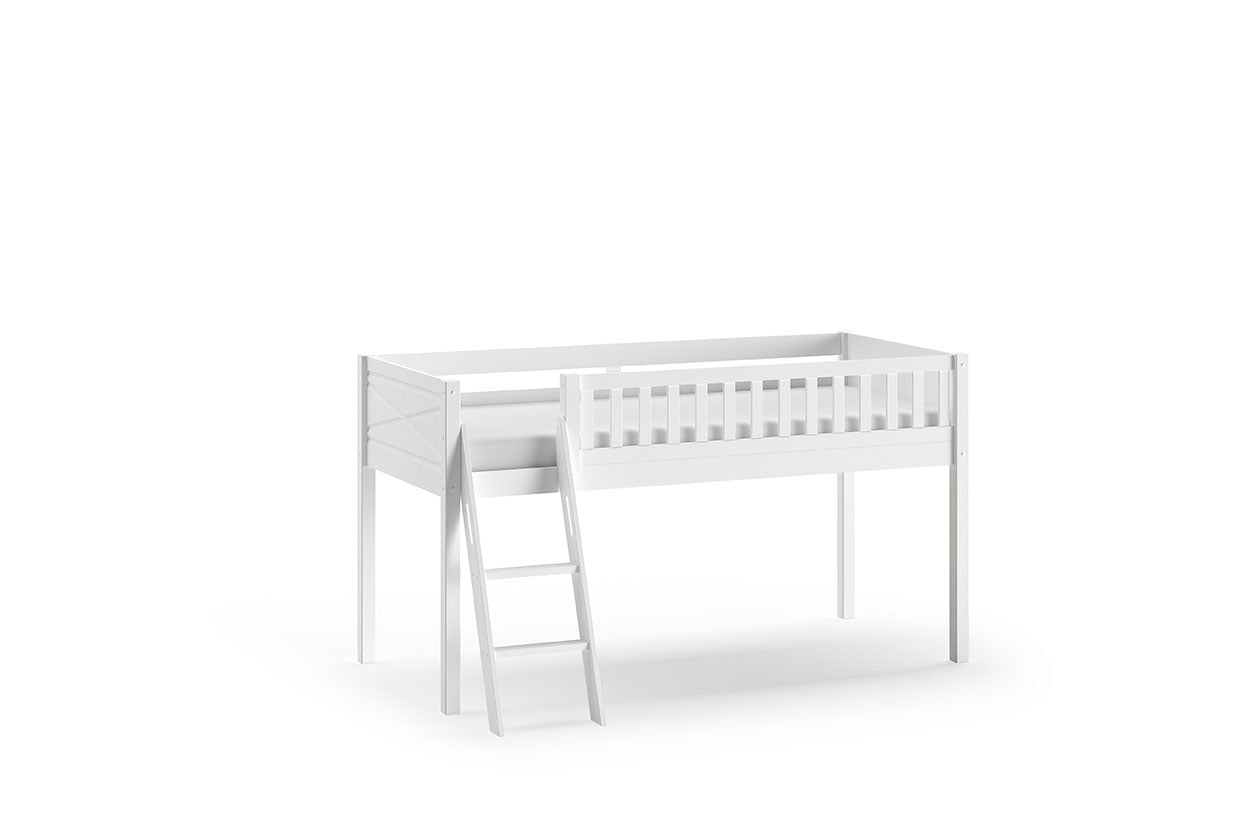 Vipack Scott Mid Sleeper with Ladder - White