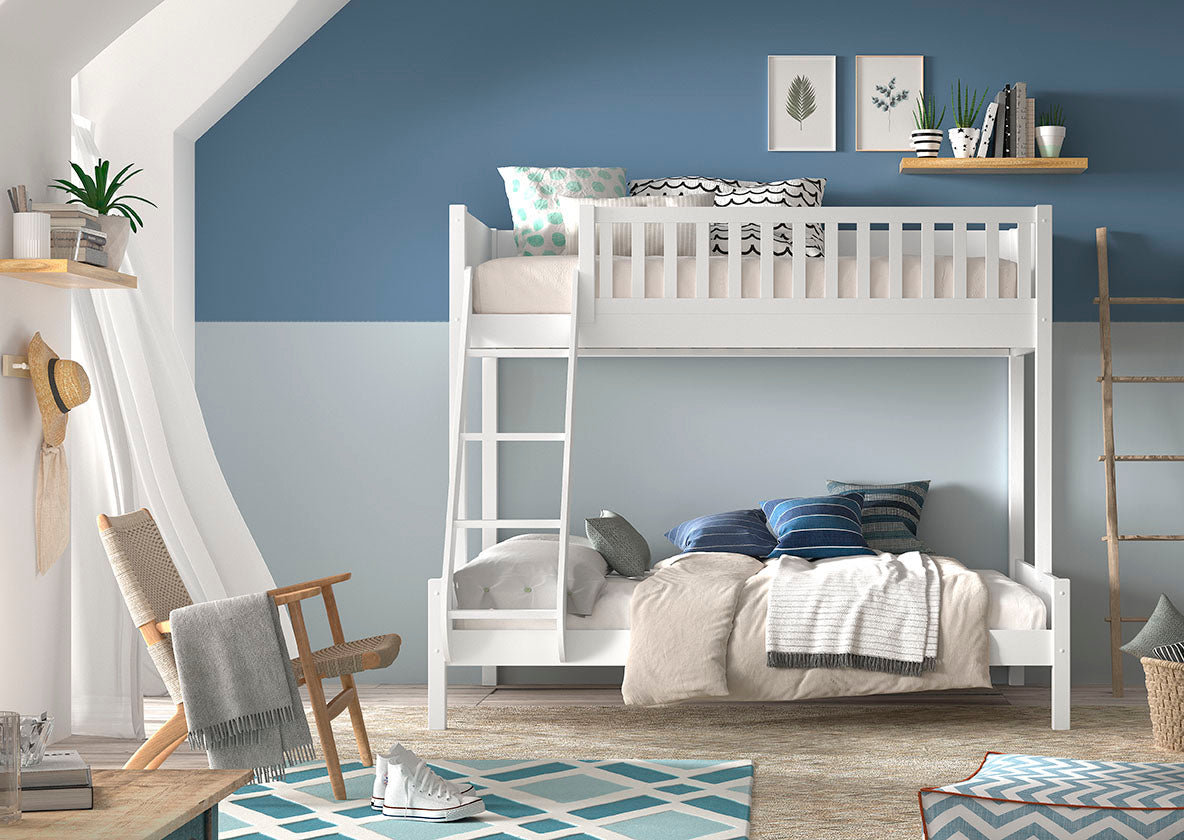 Vipack Scott Triple Sleeper Kids Bunk Bed - White