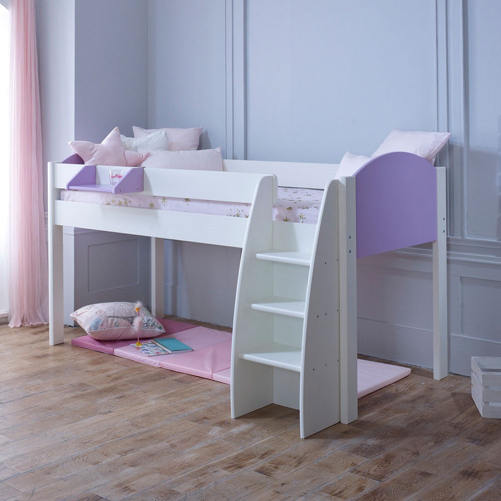 Eli Kids Mid Sleeper Bed in White