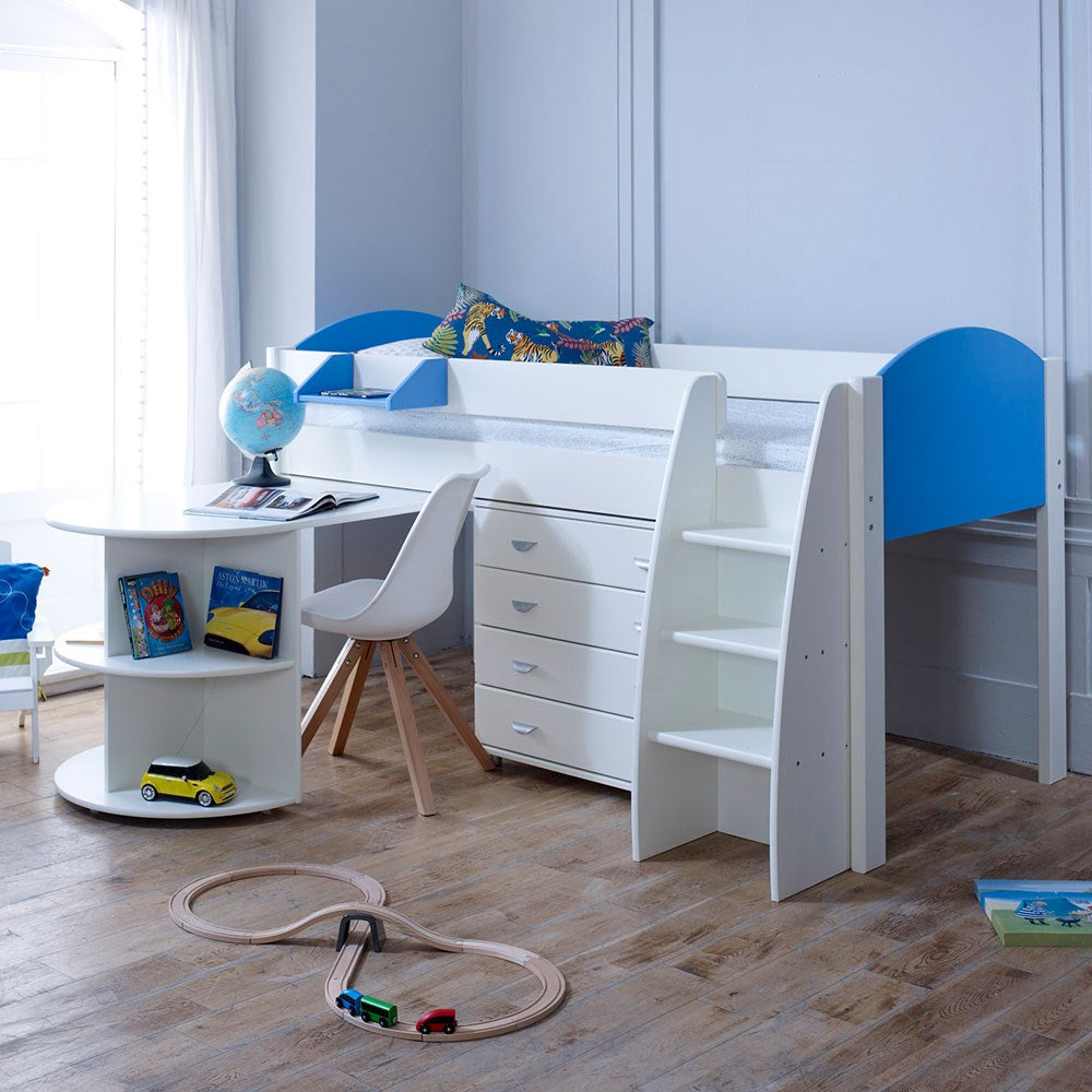 Eli Kids Mid Sleeper Bed in White
