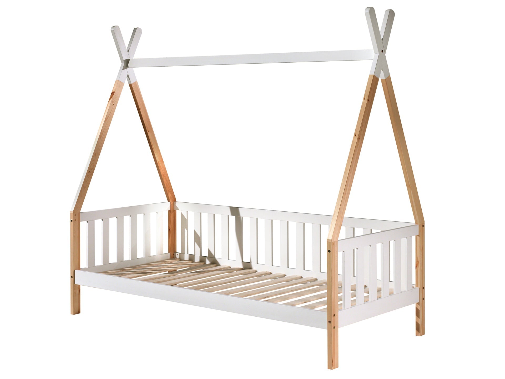 Vipack Tipi Open Side Kids Bed - White