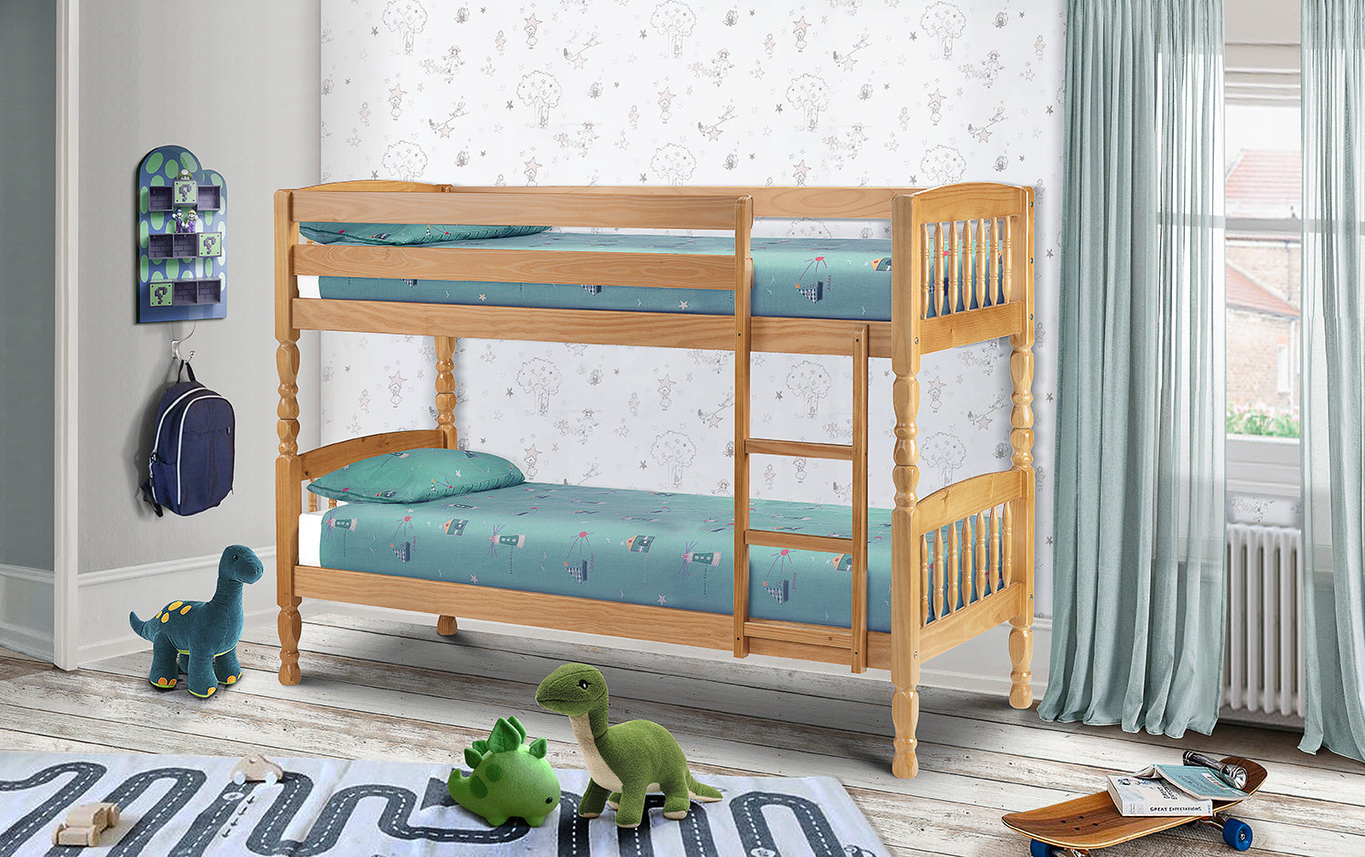 Julian Bowen Lincoln 90cm Bunk Bed - Natural