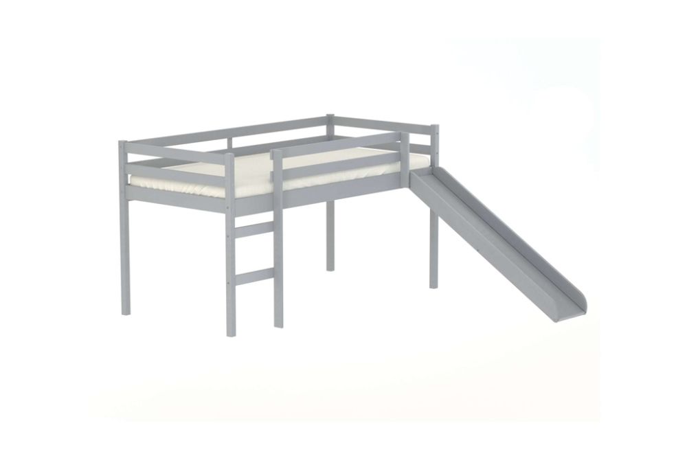 Birlea Frankie Grey Mid Sleeper Bed with Slide