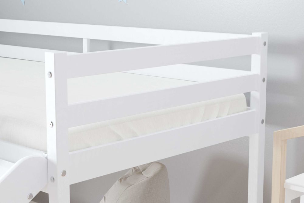 Birlea Frankie White Mid Sleeper Bed with Slide