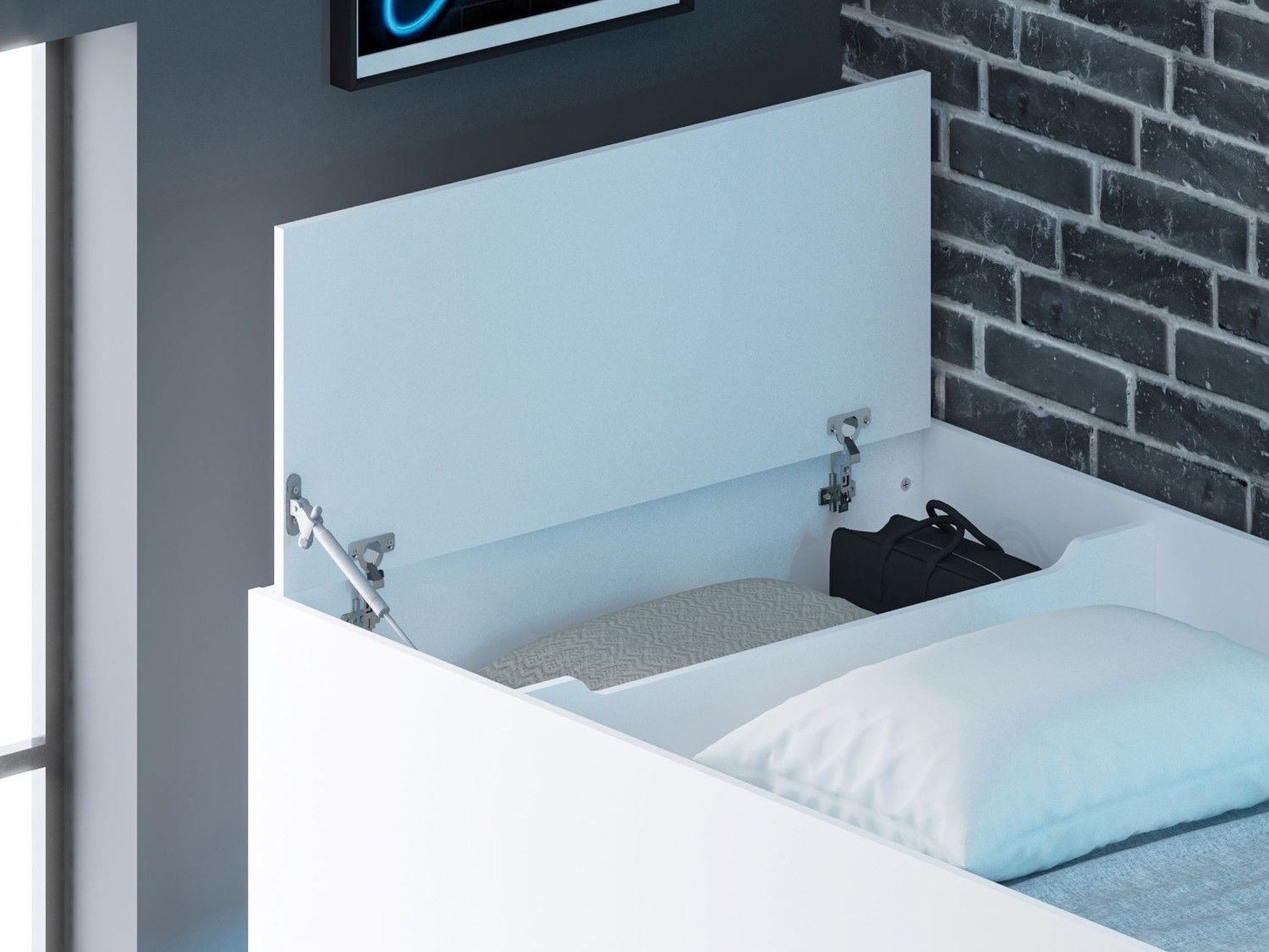 Recoil Shuttle LED Gaming High Sleeper Single - White