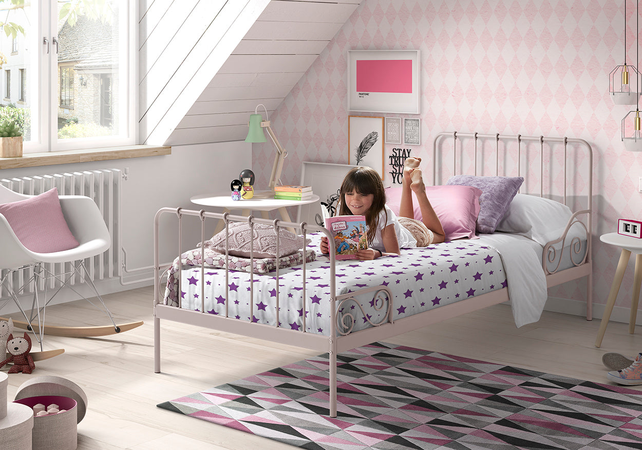Vipack Alice Kids Single Bed - Pink