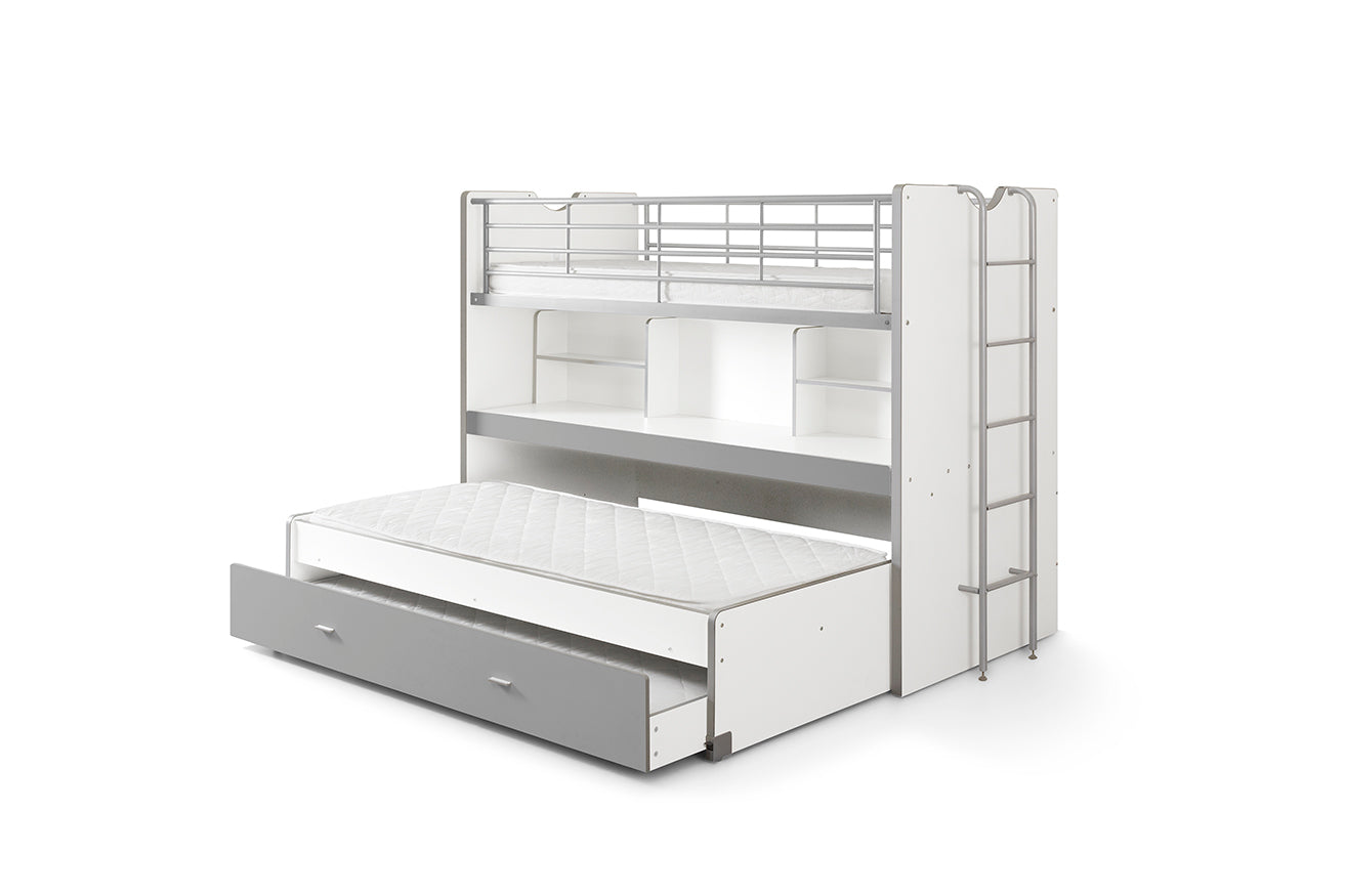 Vipack Bonny High Sleeper Kids Bed - Silver & White