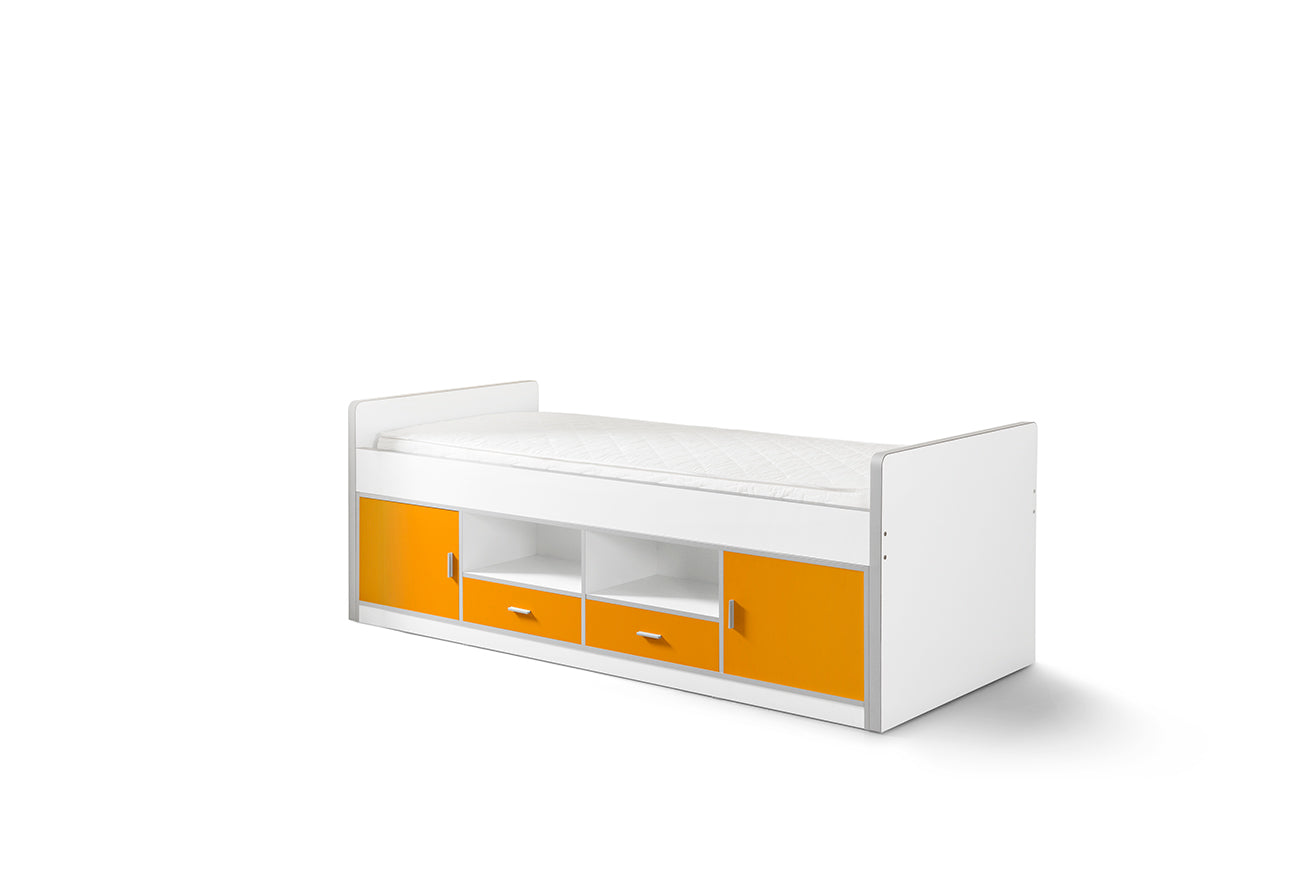 Vipack Bonny Mid Sleeper Kids Bed with Storage - Orange