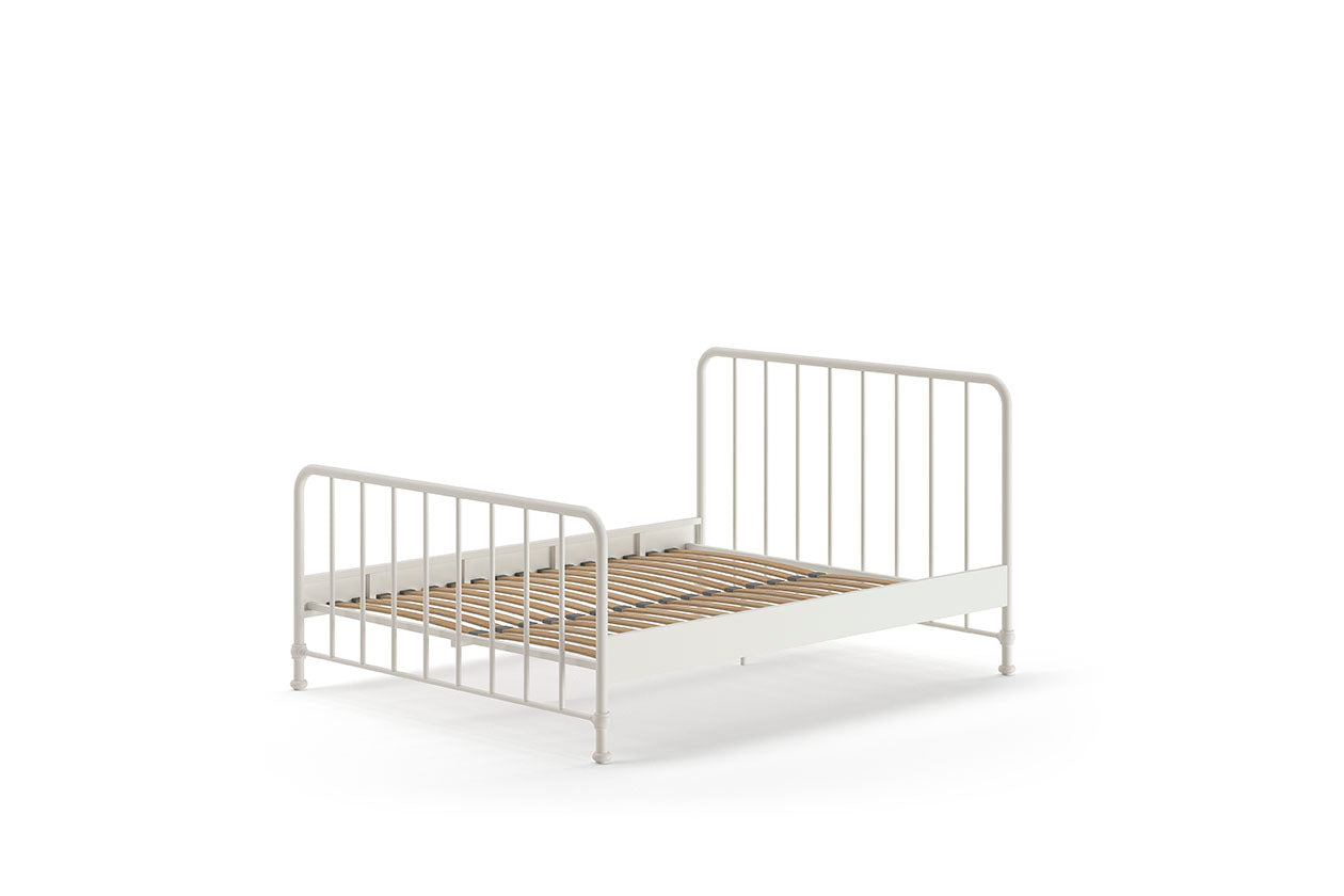 Vipack Bronxx Kids Metal Double Bed 160cm x 200cm - White