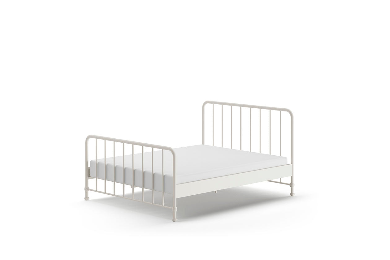 Vipack Bronxx Kids Metal Double Bed 160cm x 200cm - White