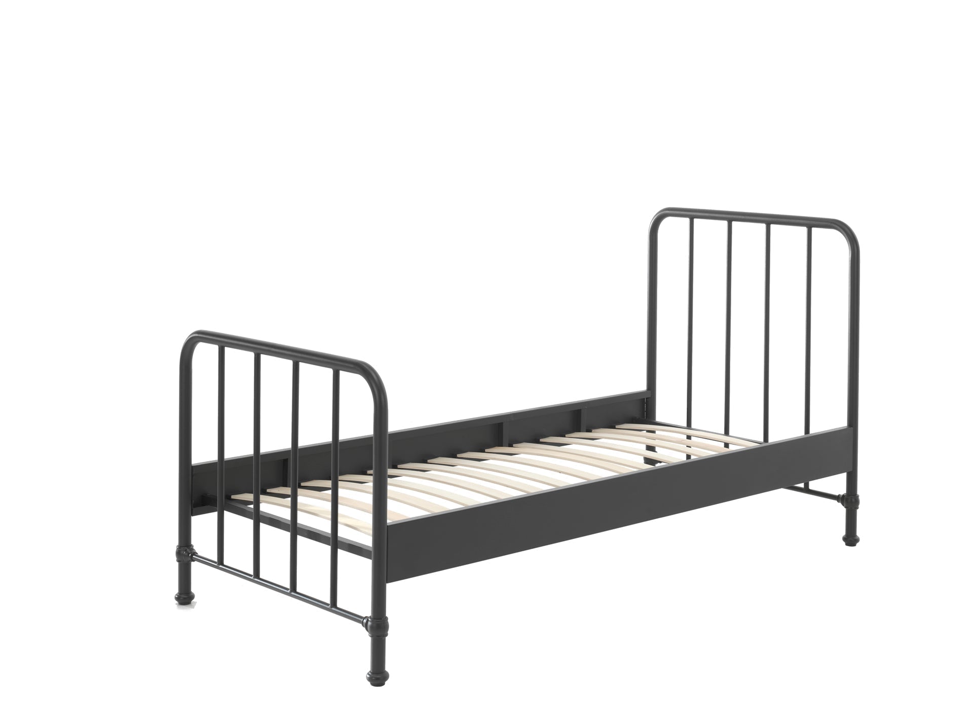 Vipack Bronxx Kids Single Metal Bed - Black