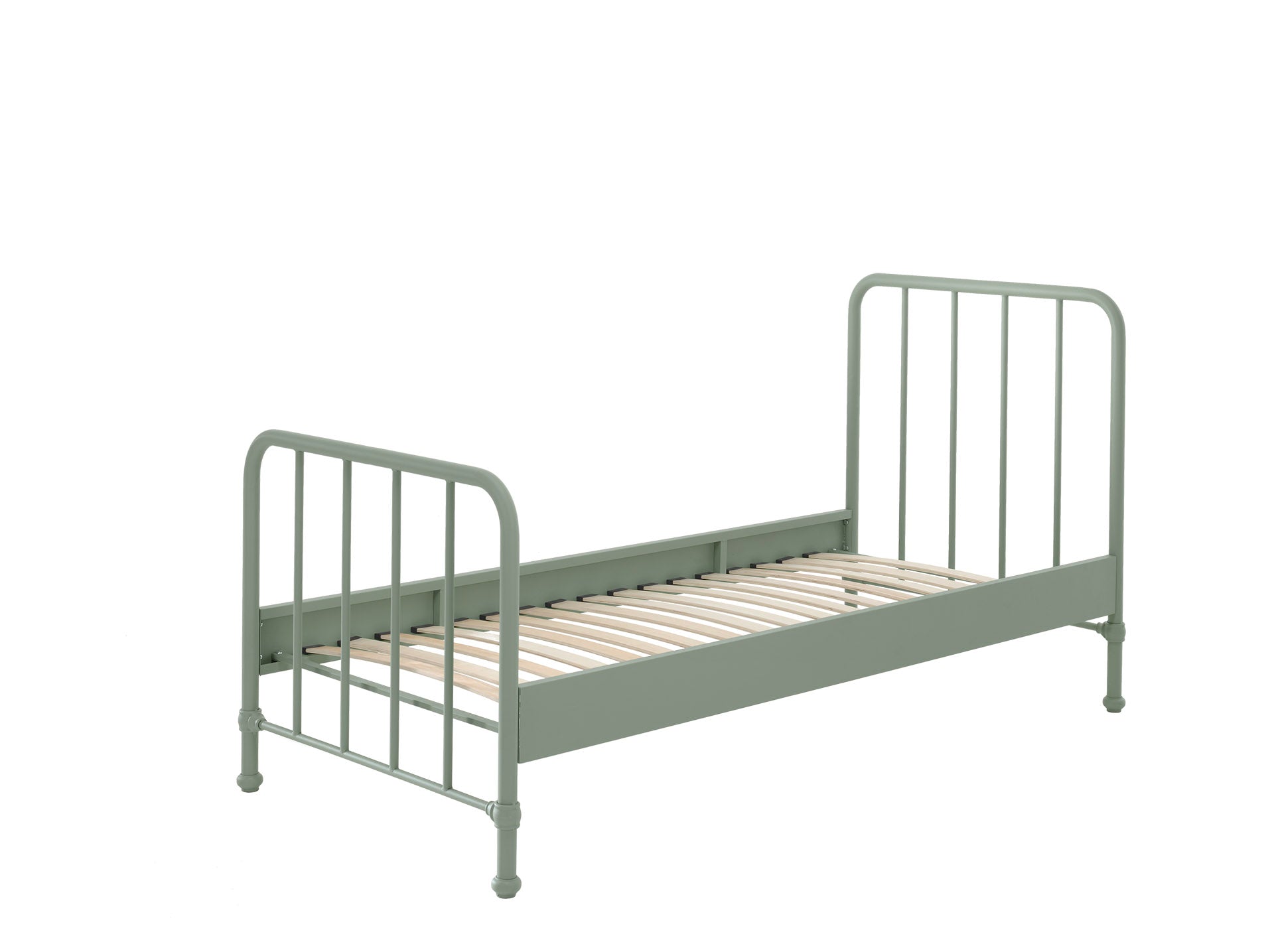 Vipack Bronxx Kids Single Metal Bed - Green