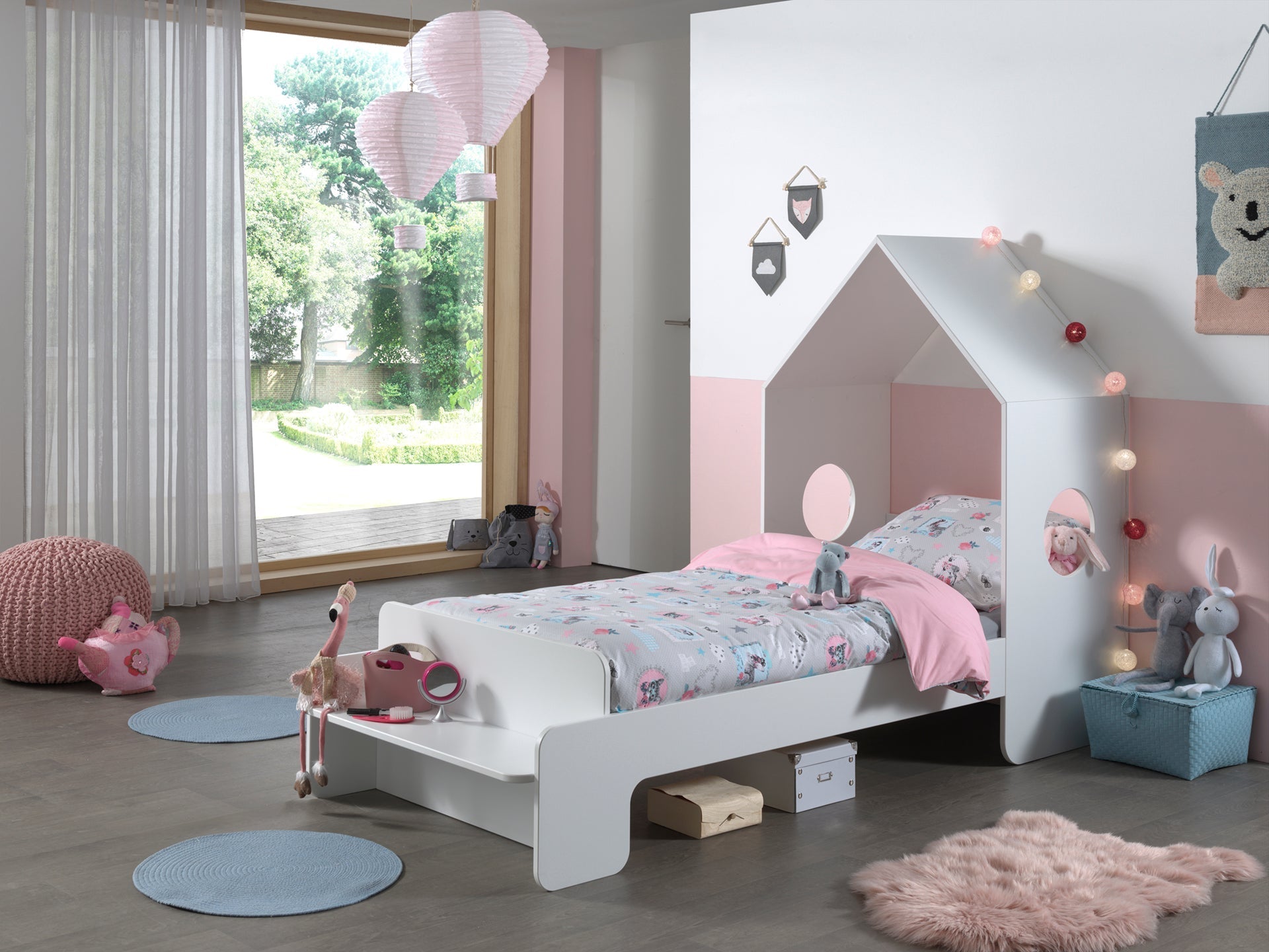 Vipack Casami Canopy Kids House Bed - White