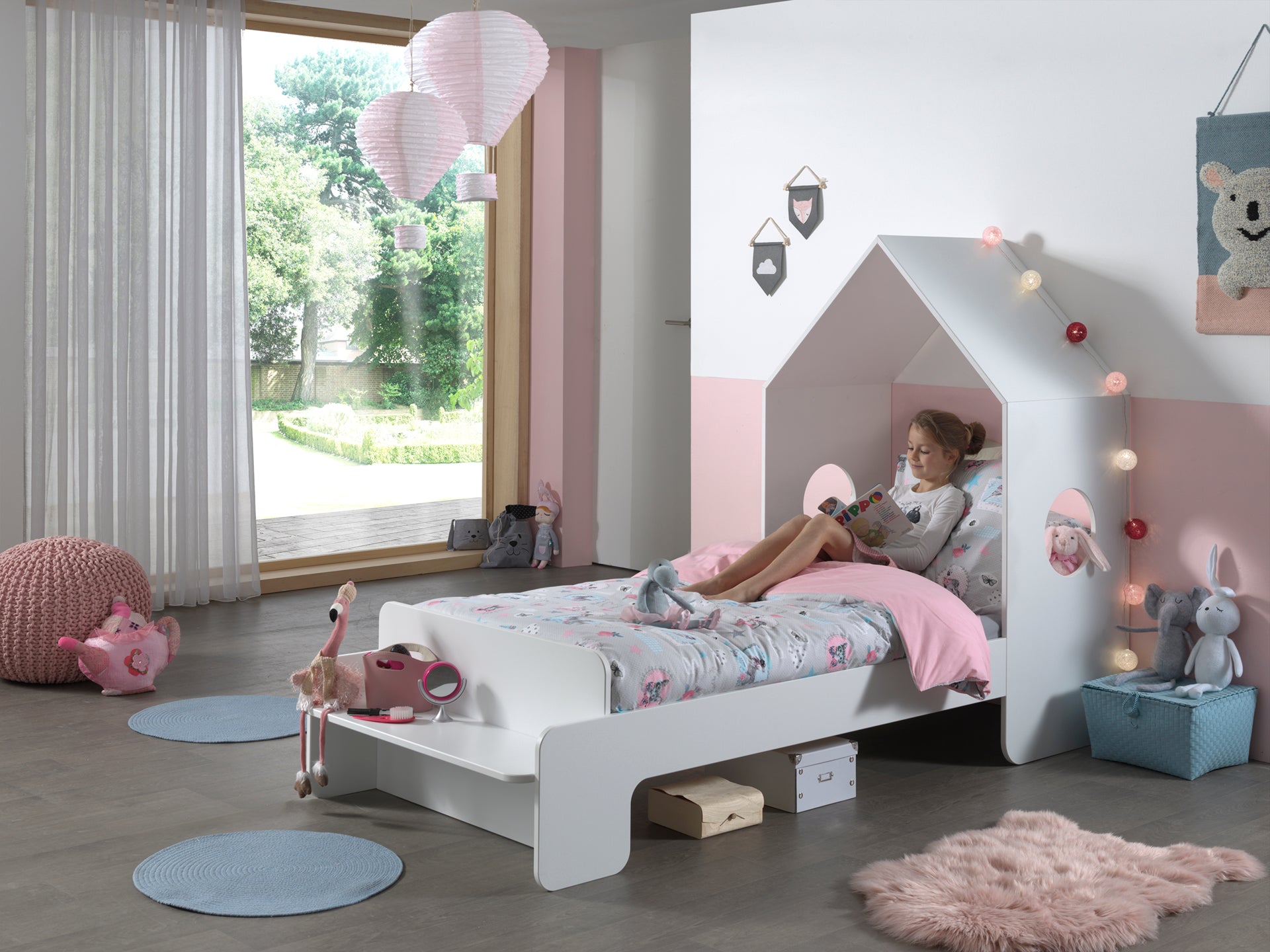 Vipack Casami Canopy Kids House Bed - White