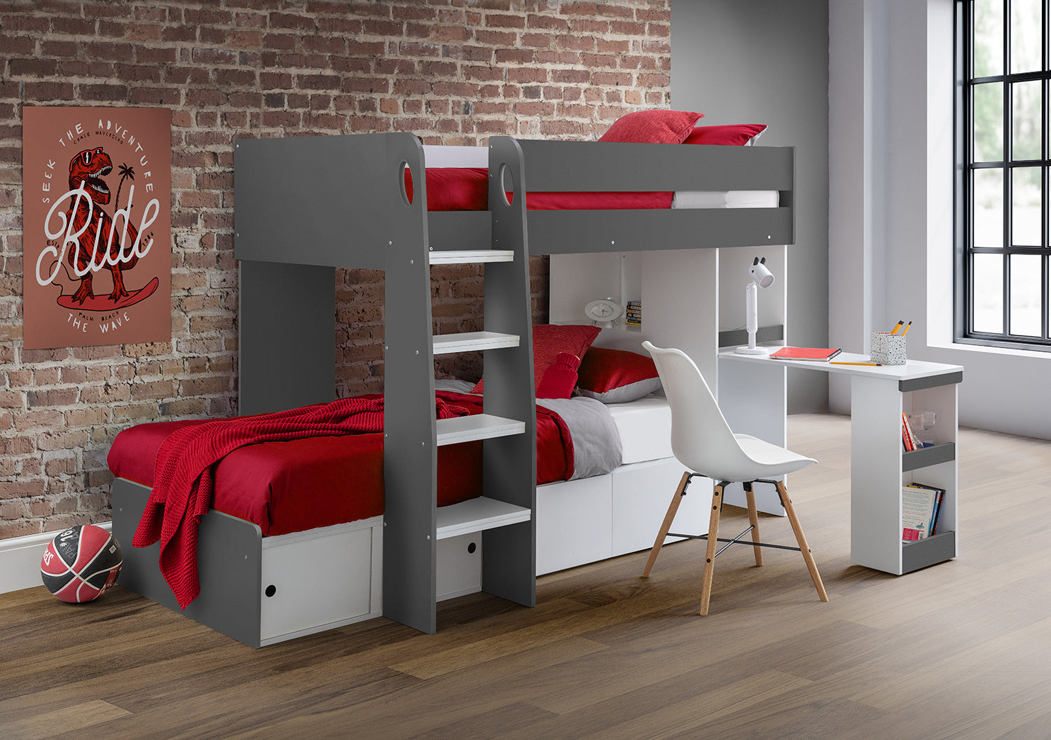 Julian Bowen Eclipse Bunk Bed - Grey