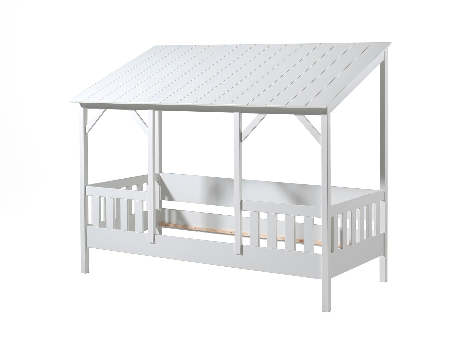 Vipack Kids House Bed with White Roof - White Frame