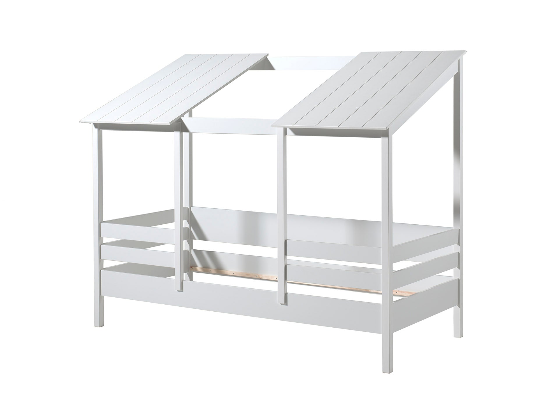 Vipack House Bed with Open Roof - White