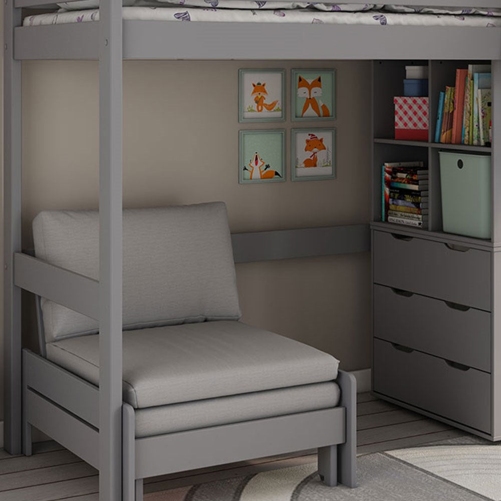 Estella High Sleeper with Chest, Cube and Sofa Bed