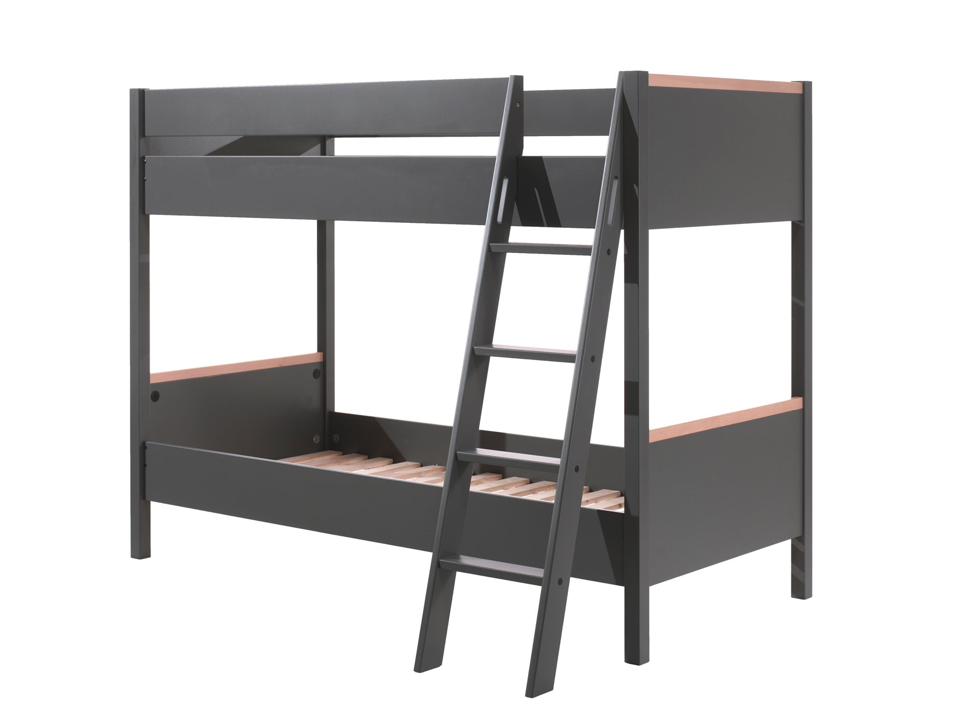 Vipack London Kids Bunk Bed - Anthracite Grey