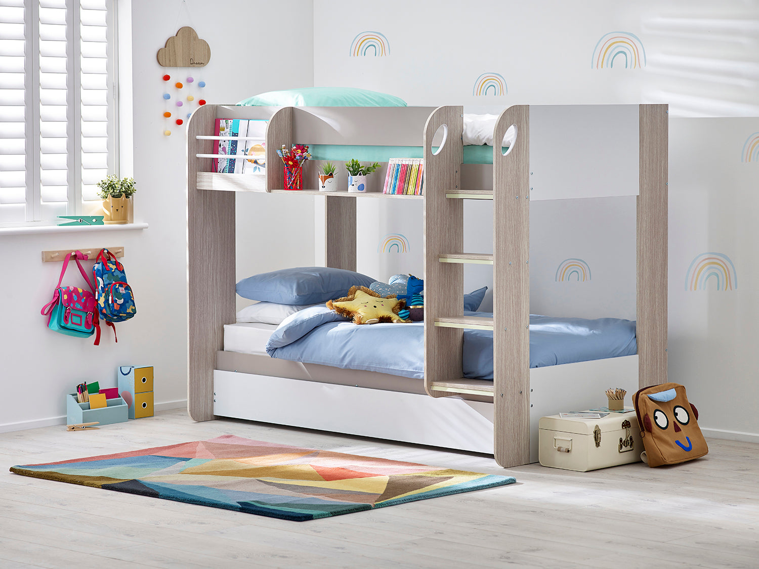 Julian Bowen Mars Bunk Bed & Underbed Bunk Bed - Taupe