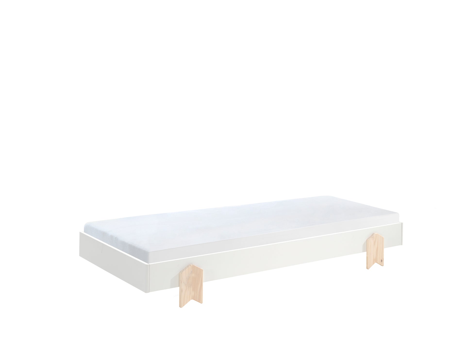 Vipack Modulo Arrow Kids Single Stacker Bed - White