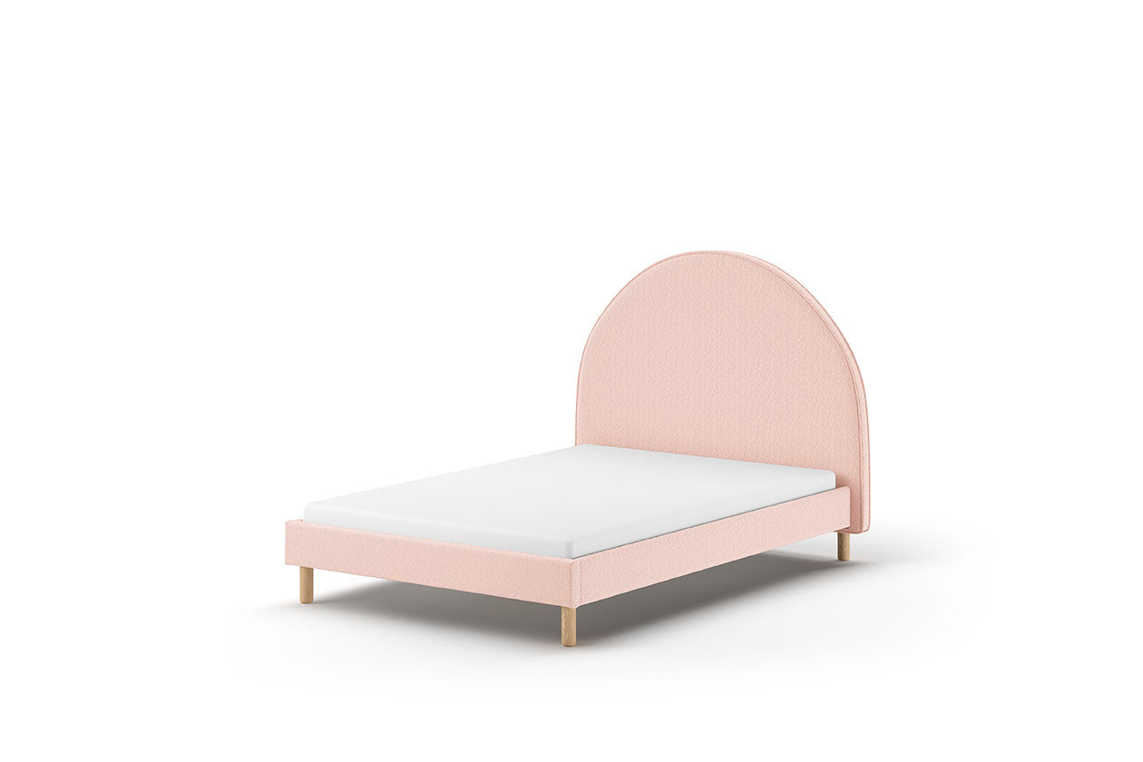 Vipack Moon Boucle Double Bed 140cm x 200cm - Pink