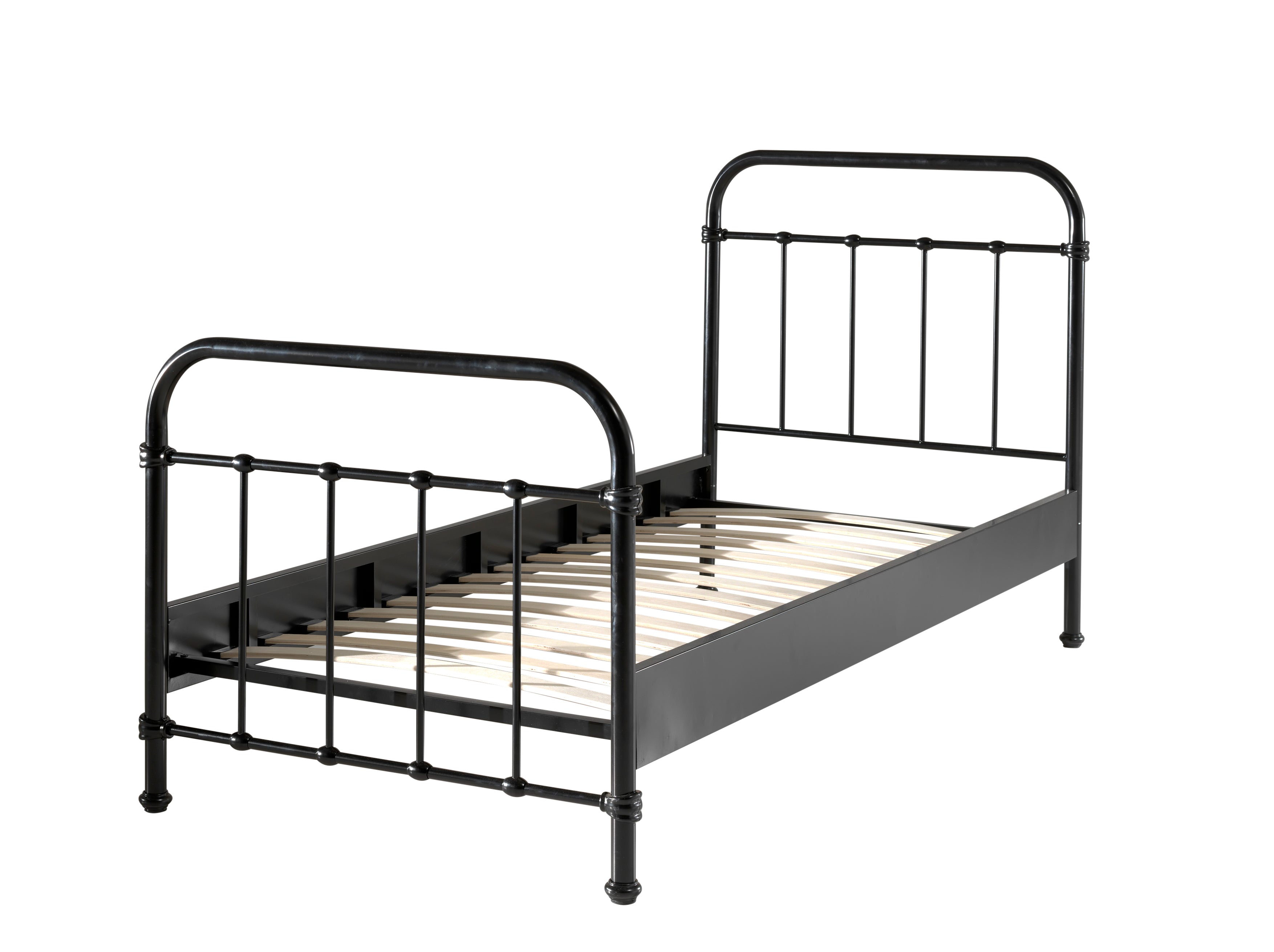 Vipack New York Kids Single Metal Bed - Black