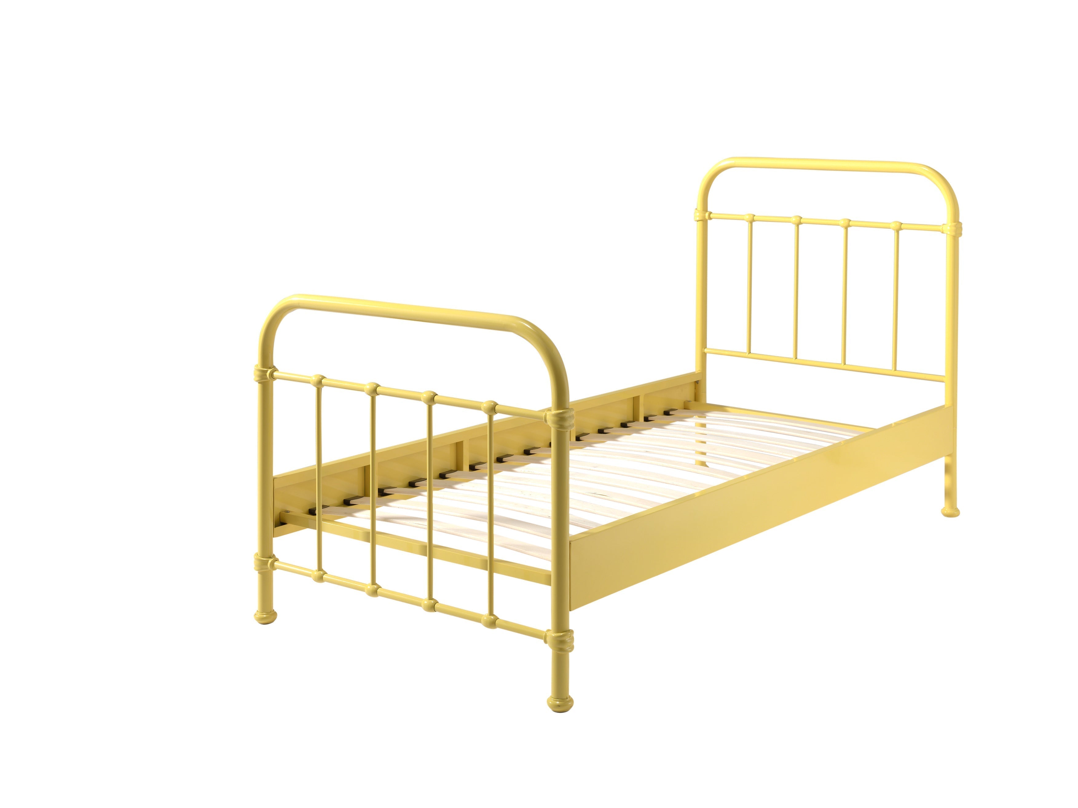 Vipack New York Kids Single Metal Bed - Yellow