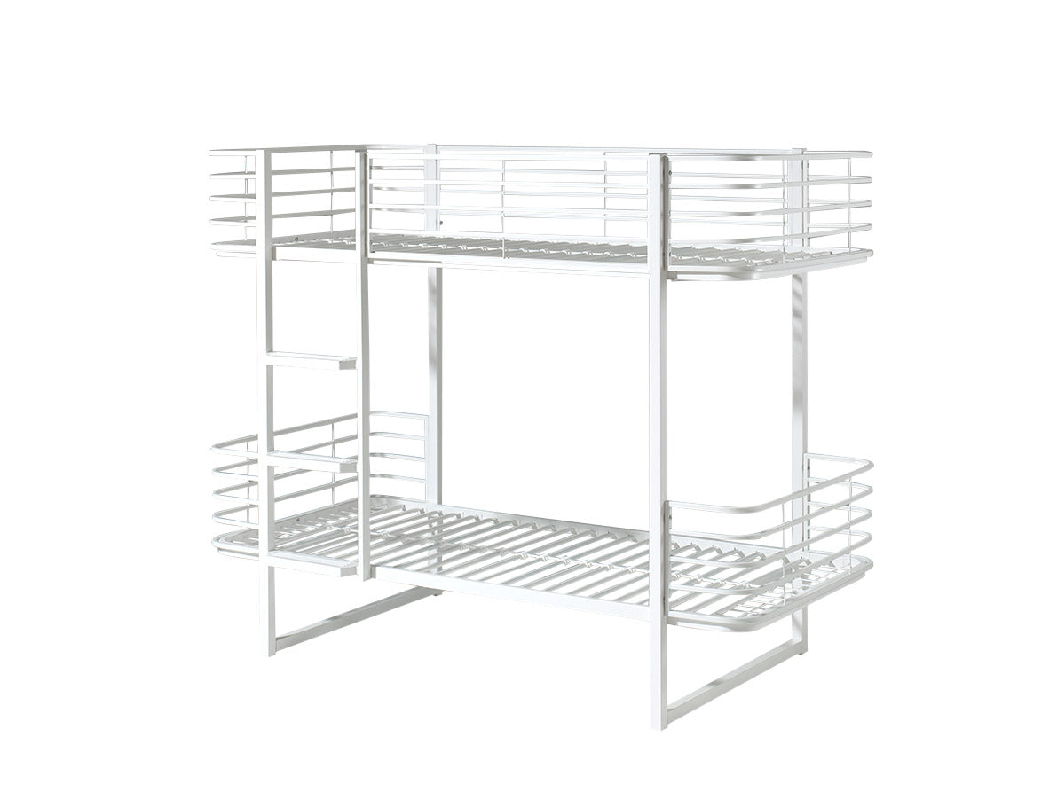 Vipack Oscar Metal Bunk Bed Scandinavian Design - White