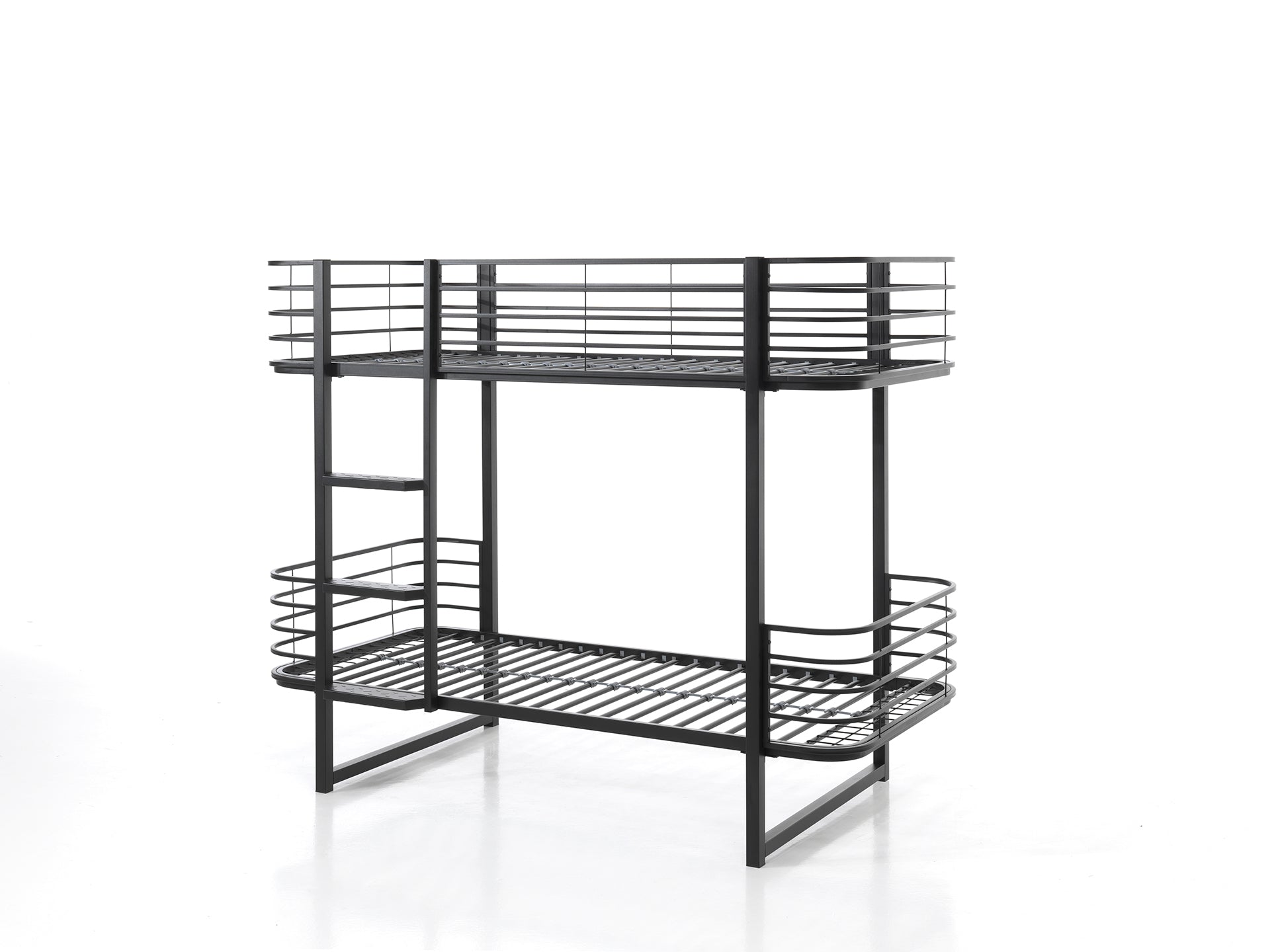 Vipack Oscar Metal Kids Bunk Bed Scandinavian Design - Black