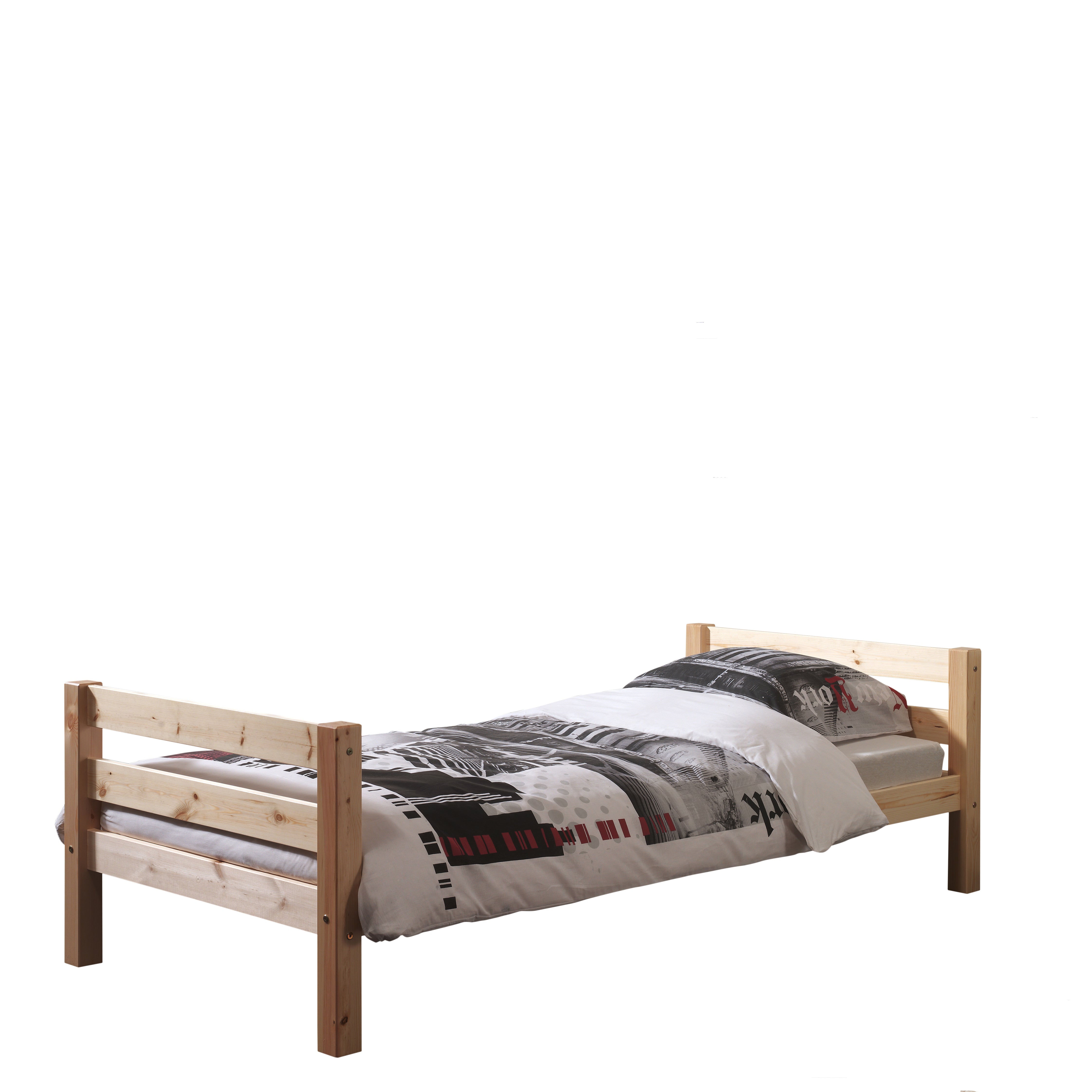 Vipack Pino Kids Single Bed - Natural Wood