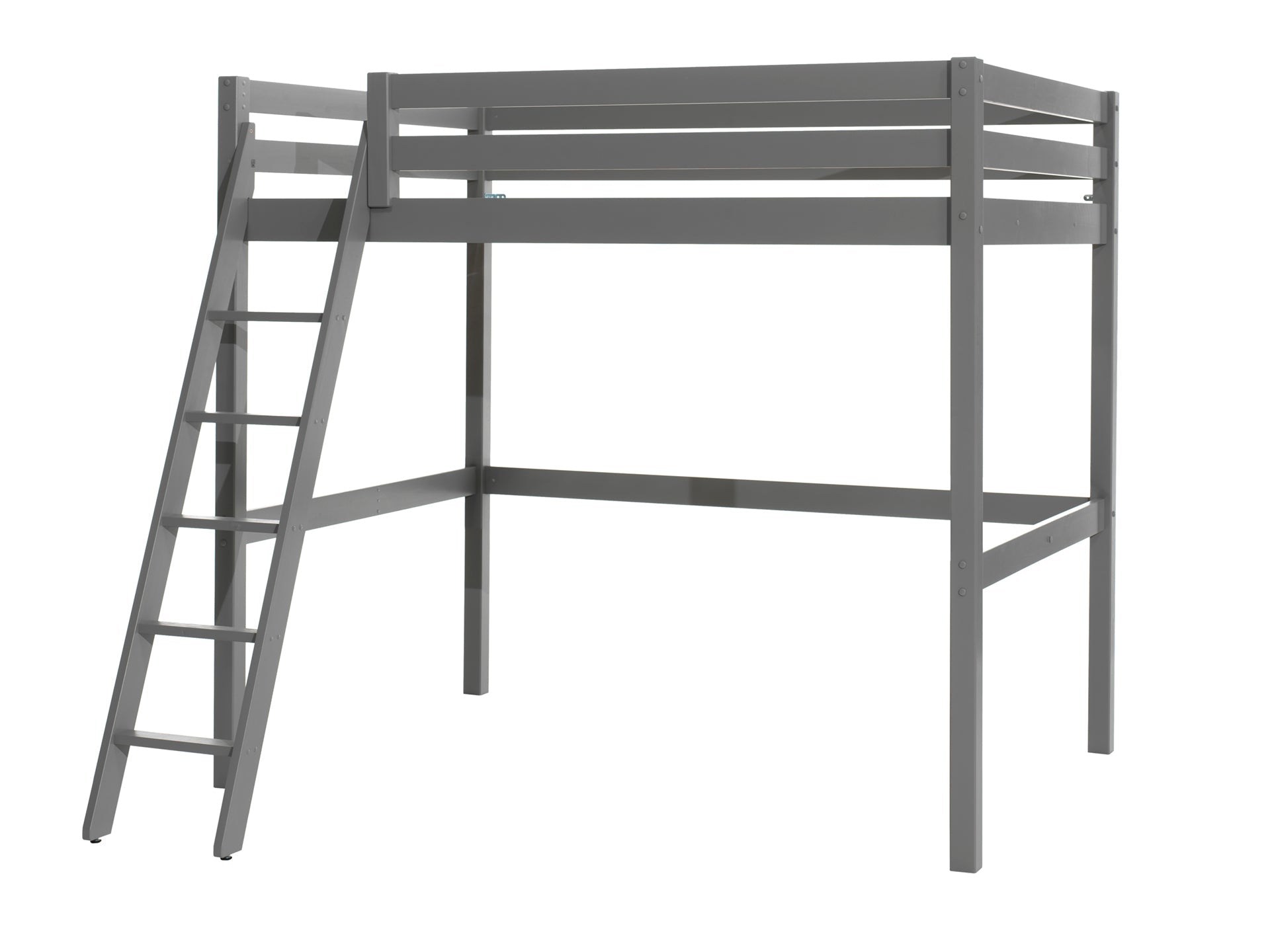 Vipack Pino Mezzanine High Sleeper Double Bed 140cm x 200cm - Grey