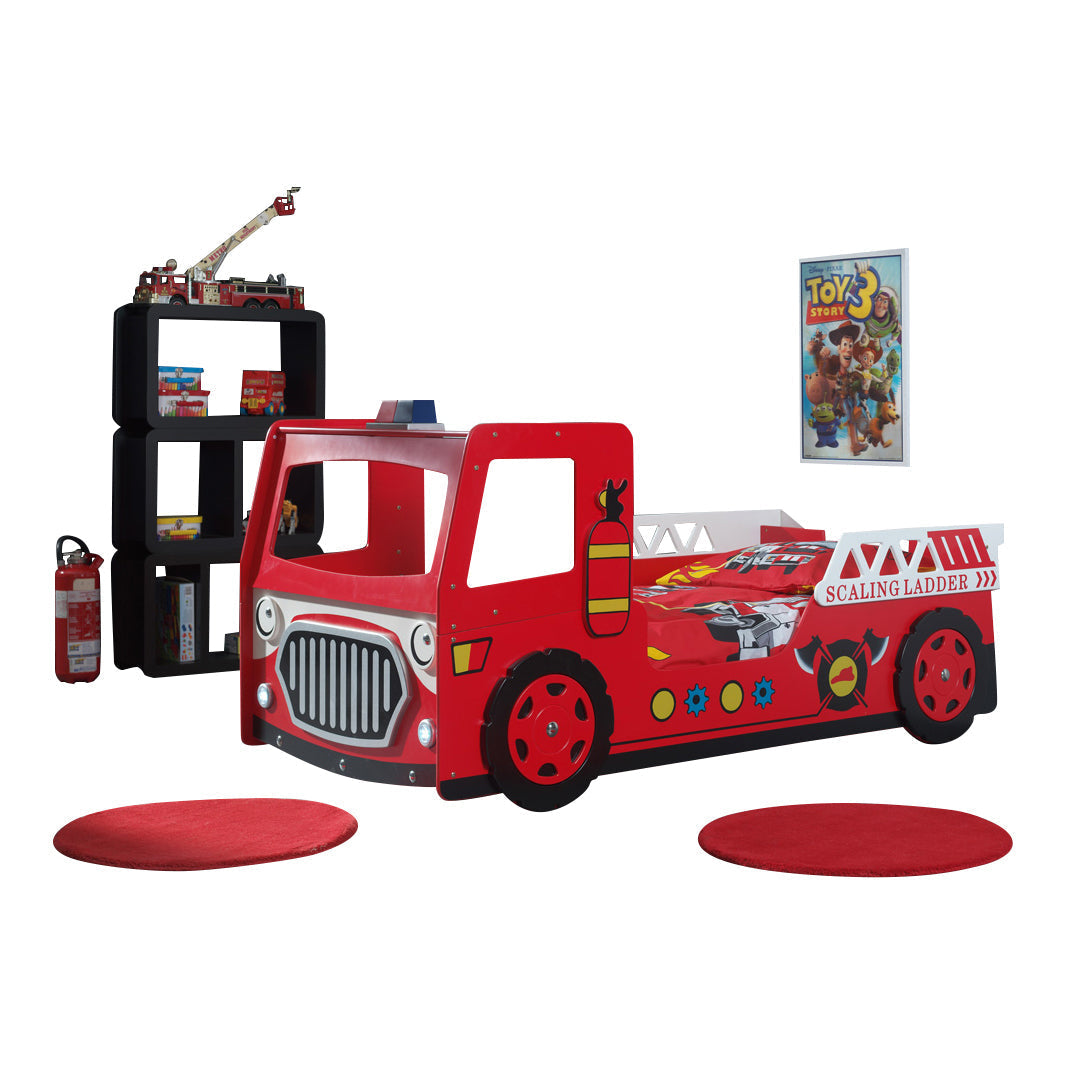 Vipack Fire Truck Kids Bed - Red