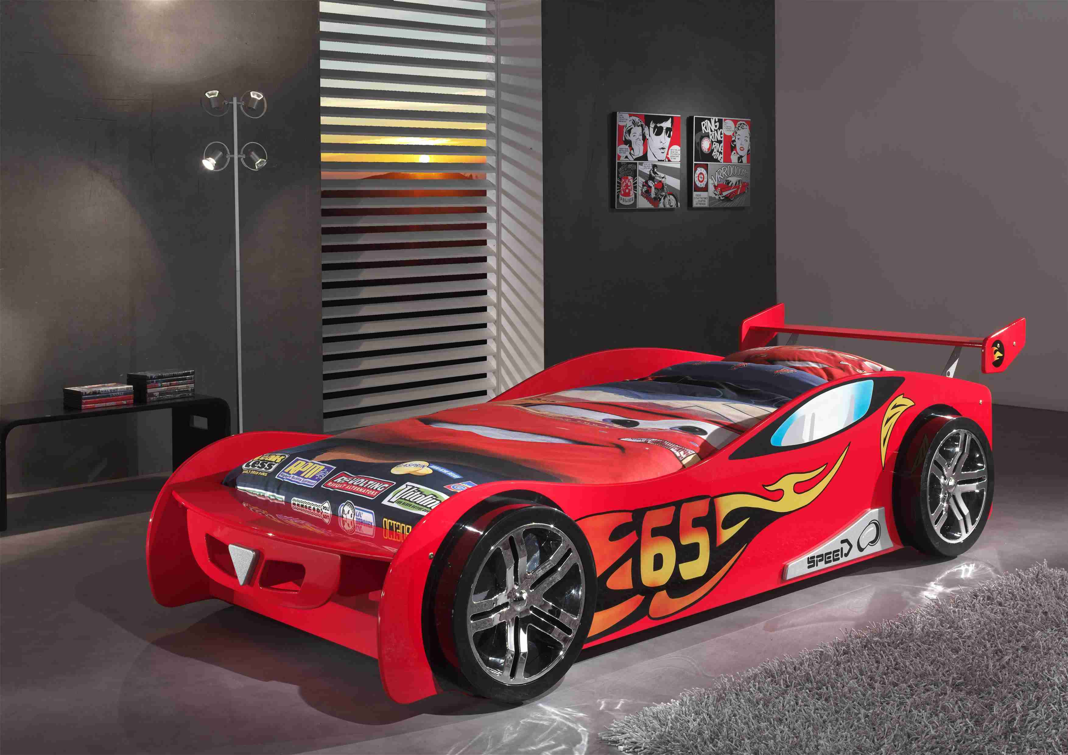 Vipack Le Mans Racing Car Kids Single Bed - Red
