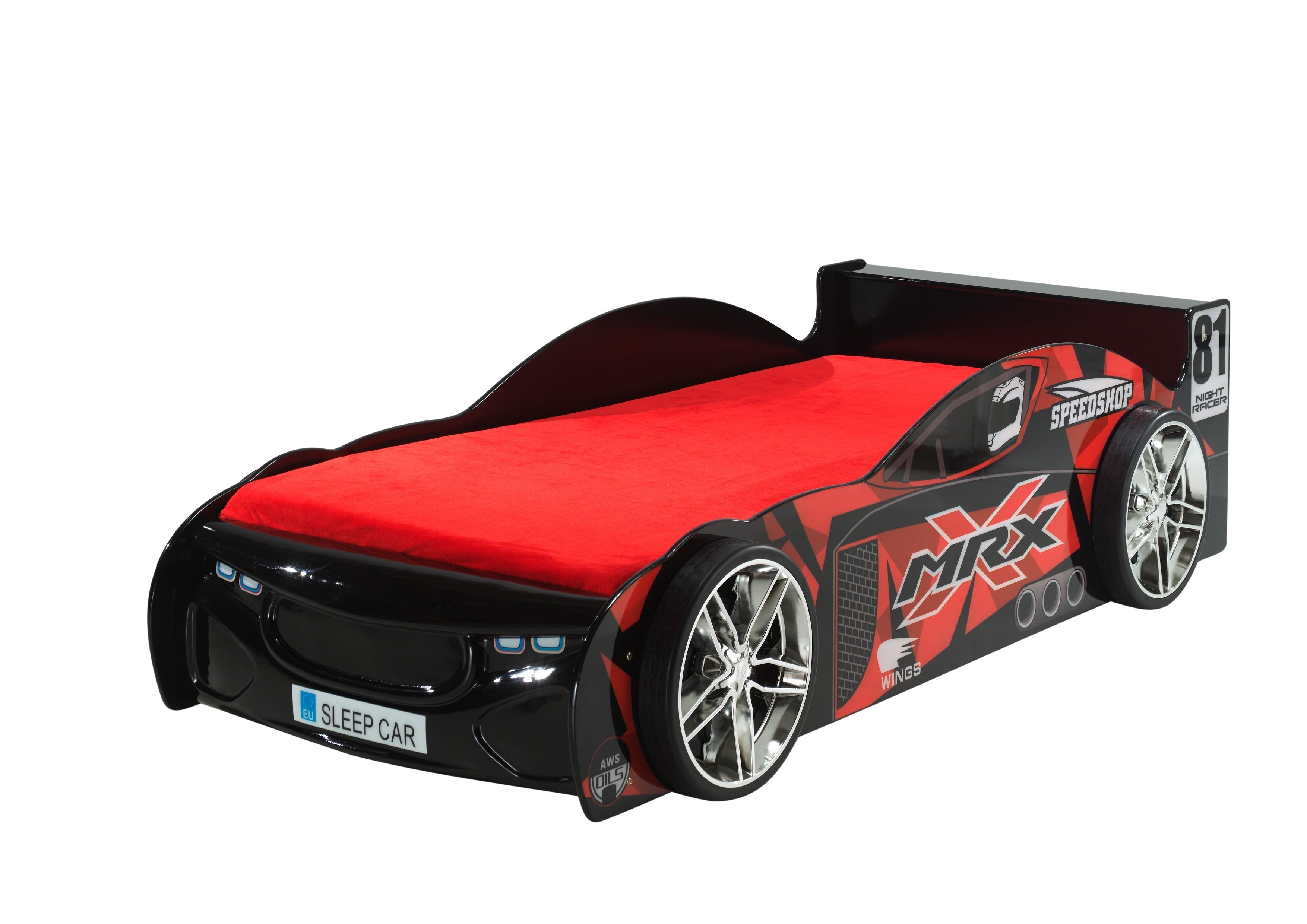 Vipack MRX Speed Kids Car Bed - Black